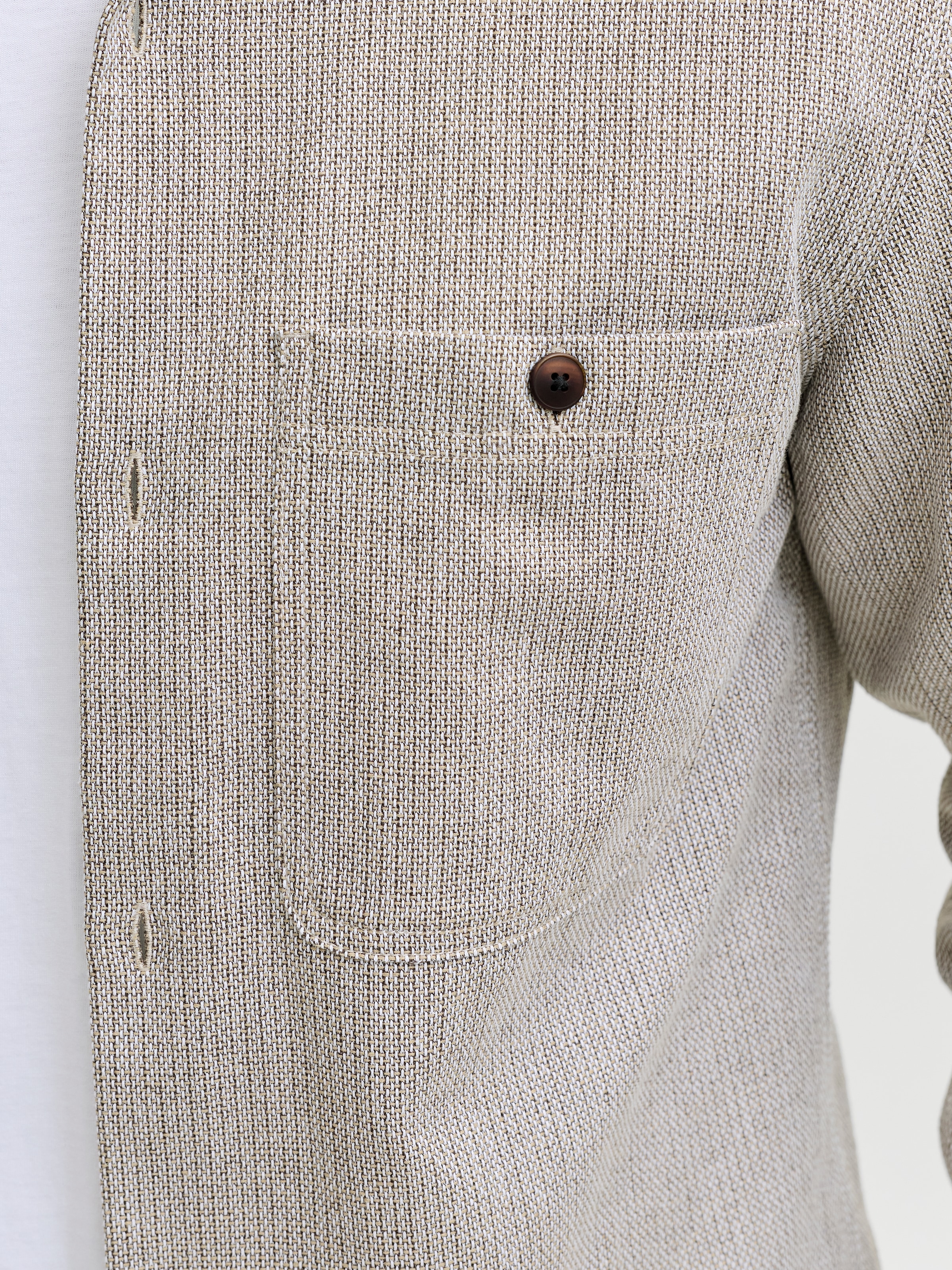 Jack & Jones Langarmhemd »JPRBLURAYLE LINEN BL. SOLID LS SHIRT SN«