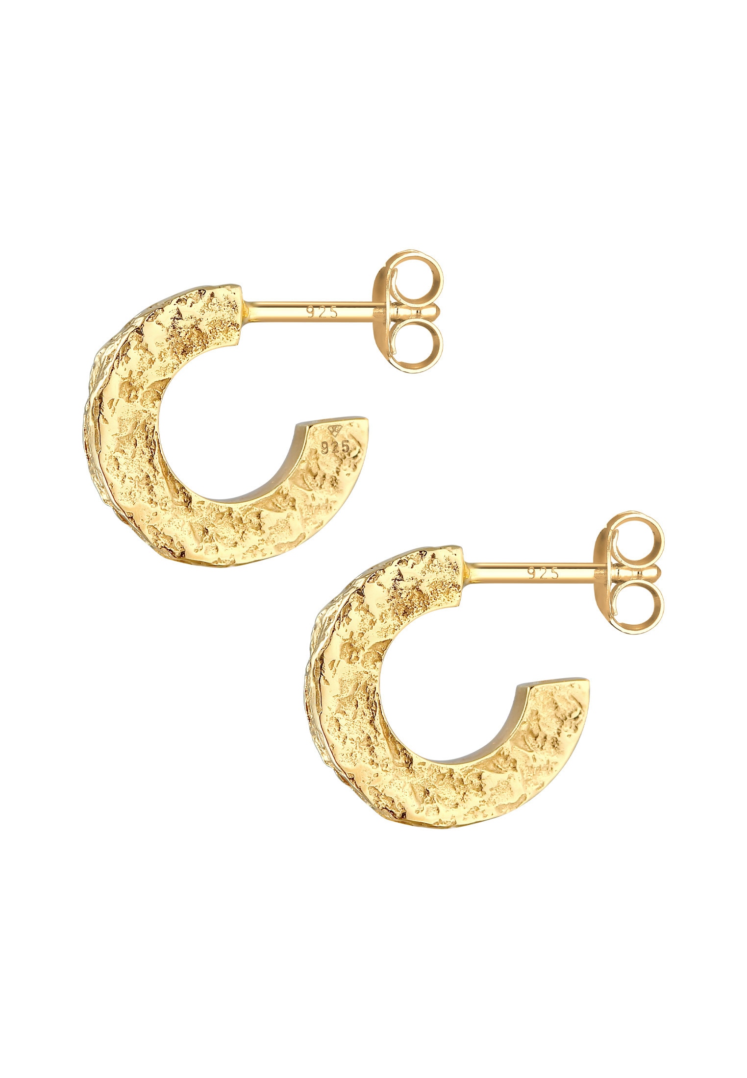 Elli Paar Ohrstecker »Ohrringe Creolen Stecker Used Organic Look 925 Silber«