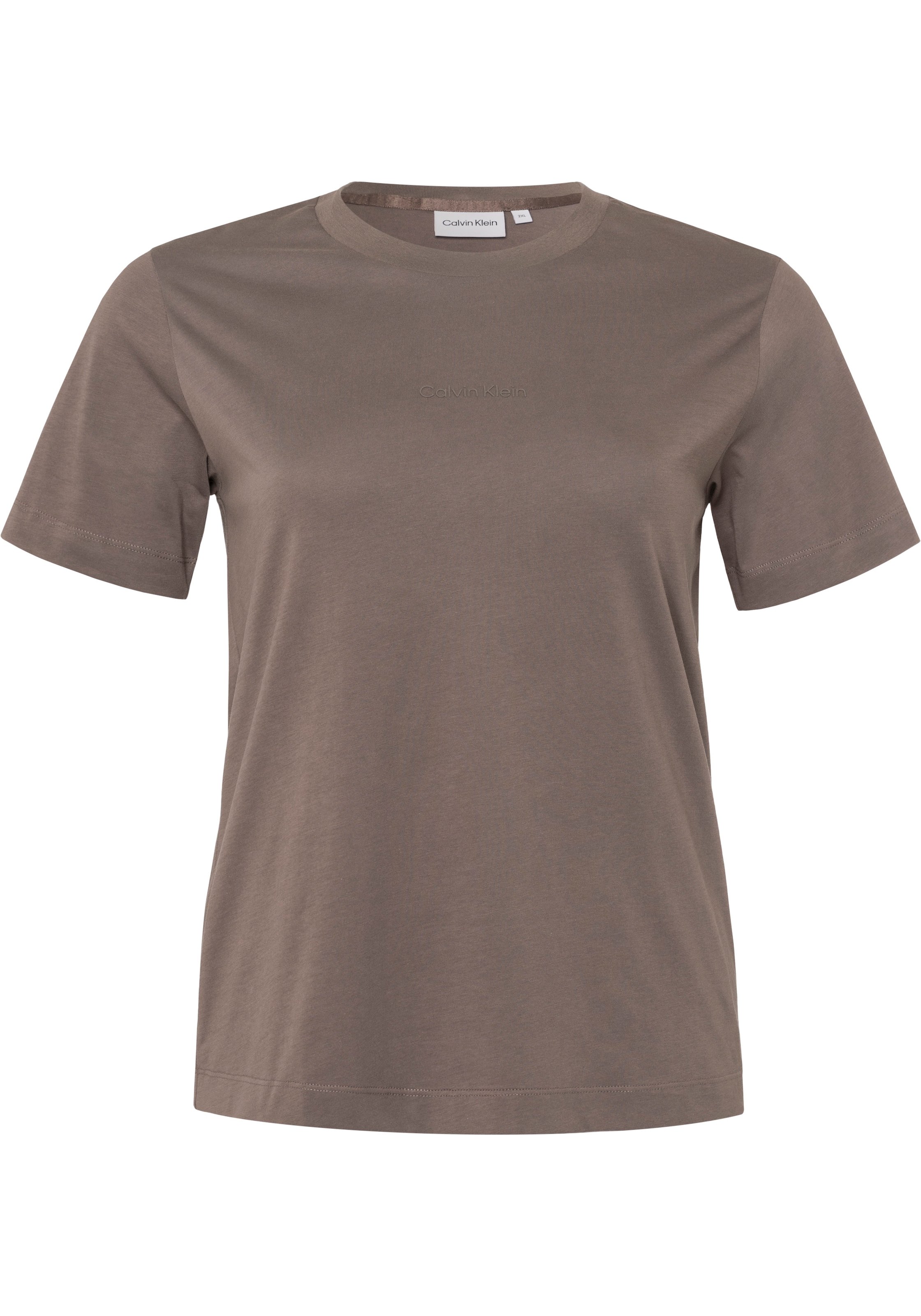 Calvin Klein Curve Rundhalsshirt »INCLUSIVE MICRO LOGO T-SHIRT«, (1 tlg.),  mit tonigem Calvin Klein Mini-Logo vorn bestellen bei OTTO