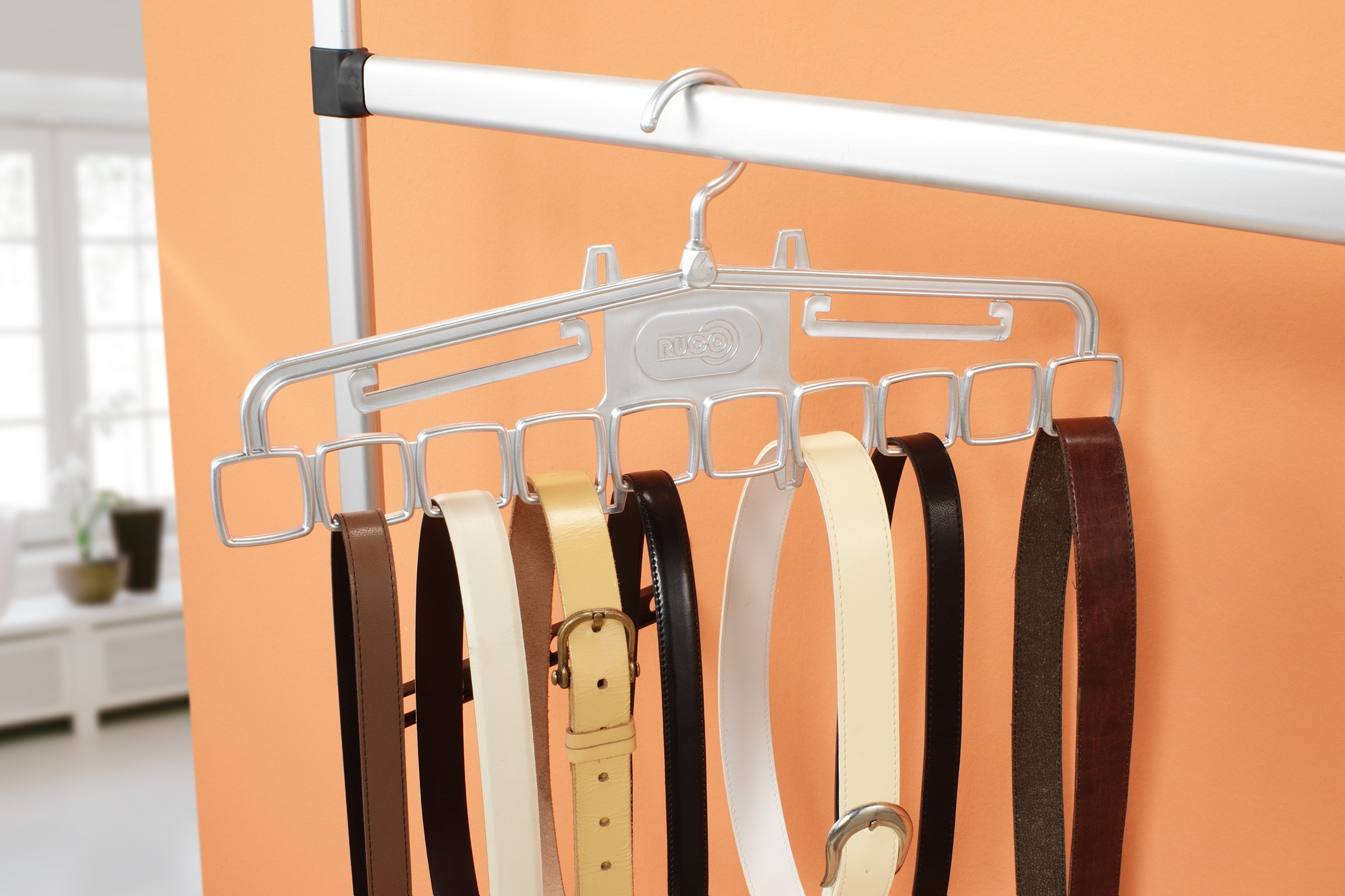 Ruco Mehrfach-Kleiderbügel »Variabler Kleiderbügel, 4er Set« Kleiderbügel, Raumsparbügel, Krawattenhalter, Made in Germany