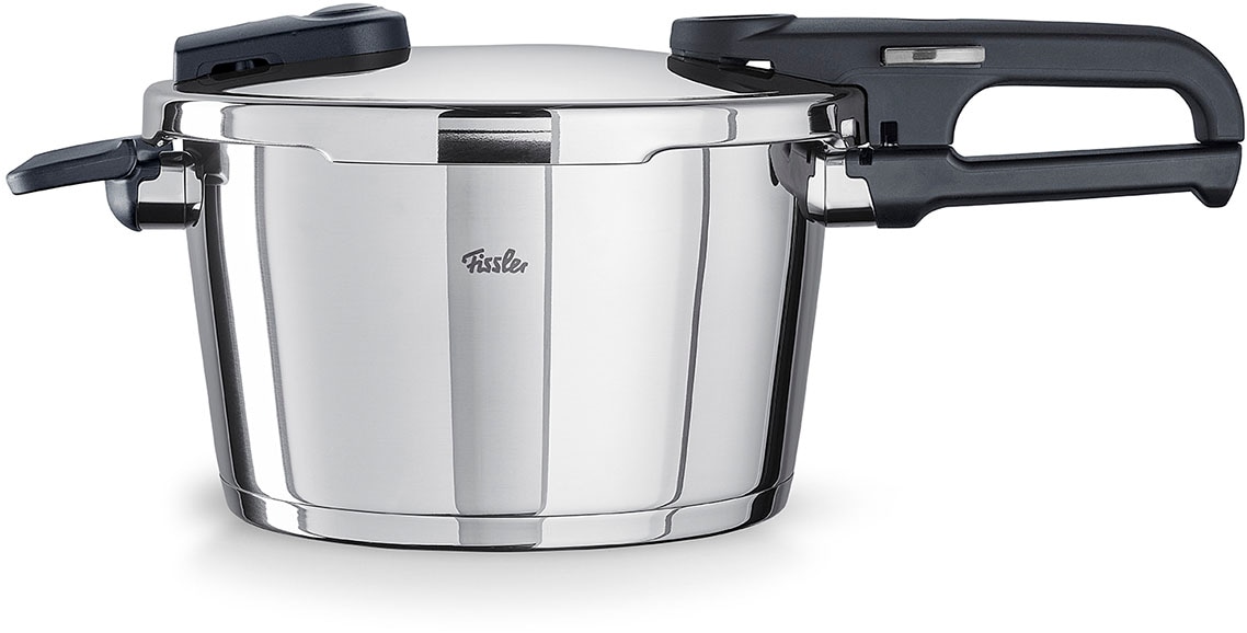 Fissler Schnellkochtopf »Vitaquick® Edition« Set, Schnellkochtopf 4,5 oder 6 Liter mit Deckel und Dünsteinsatz, 2 Stk. tlg. Edelstahl 18/10