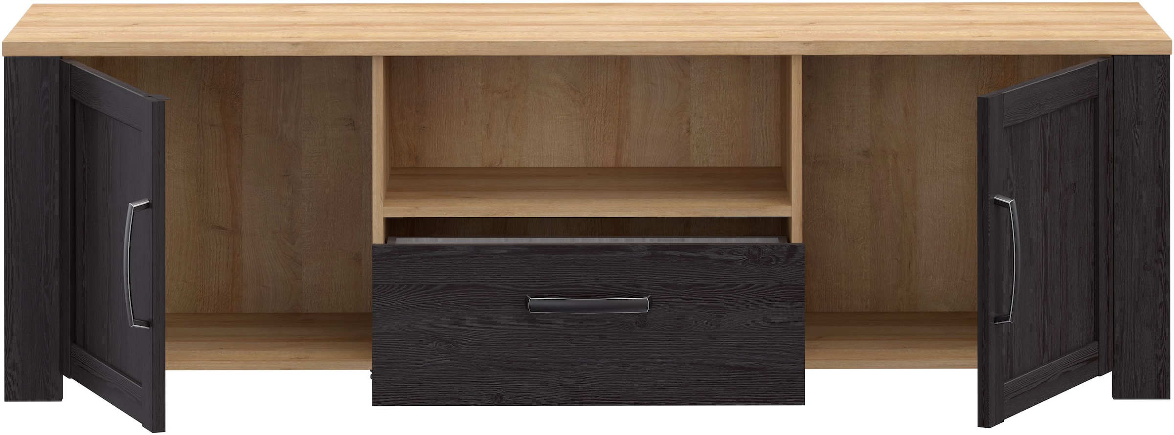 FORTE TV-Board »Bohol TV-Schrank, Stauraum, 2 farbiges Dekor, landhaus« B/H/T 166,1/51,8/42cm, 2 Türen, 1 SK