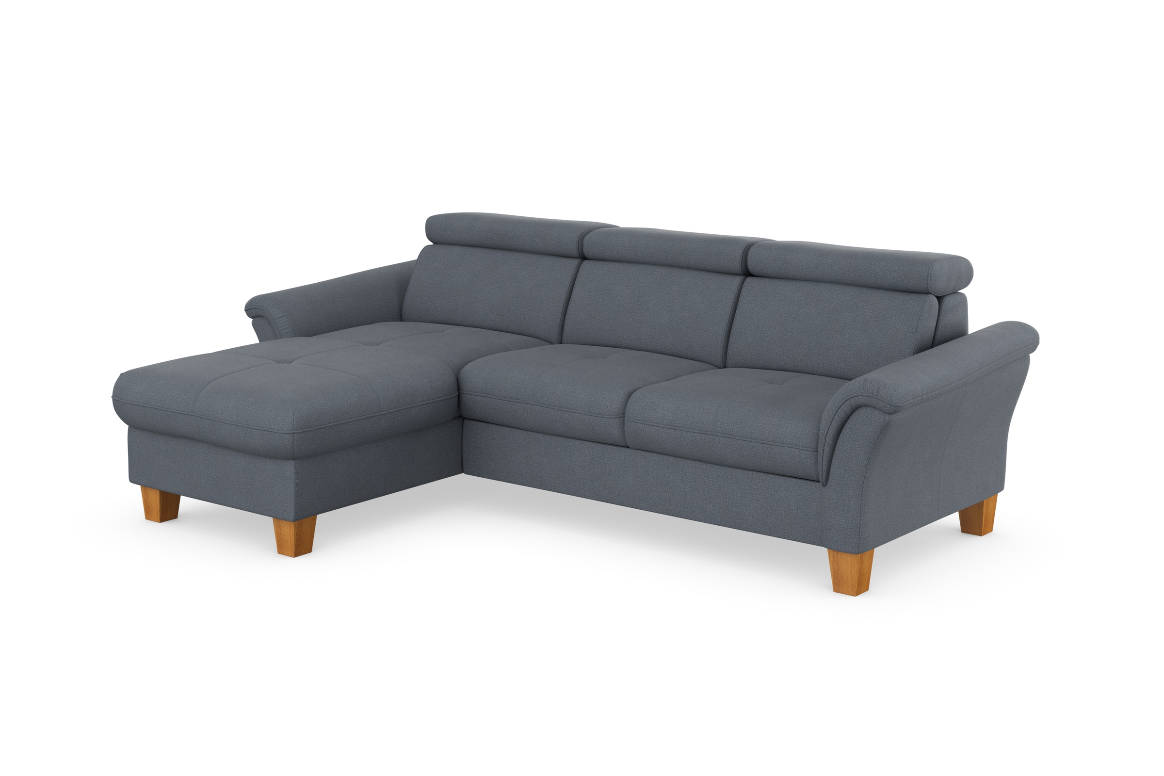 Home affaire Ecksofa »Lindgren L-Form« wahlweise mit Bett mit klappbaren Rollen, Kasten und Kopfverstellung