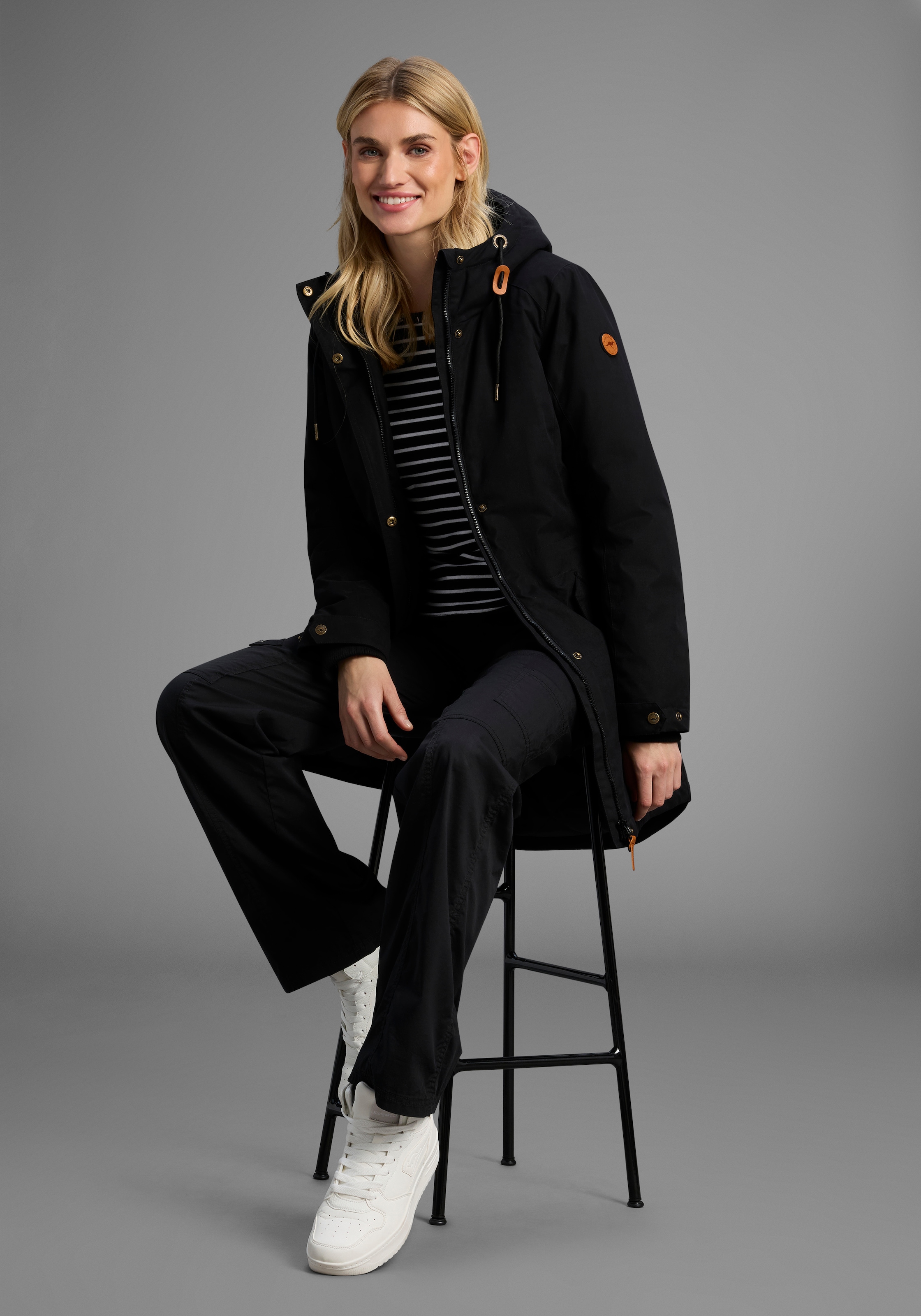 KangaROOS Parka mit Teddy Fellimitat gefüttert, Winterjacke