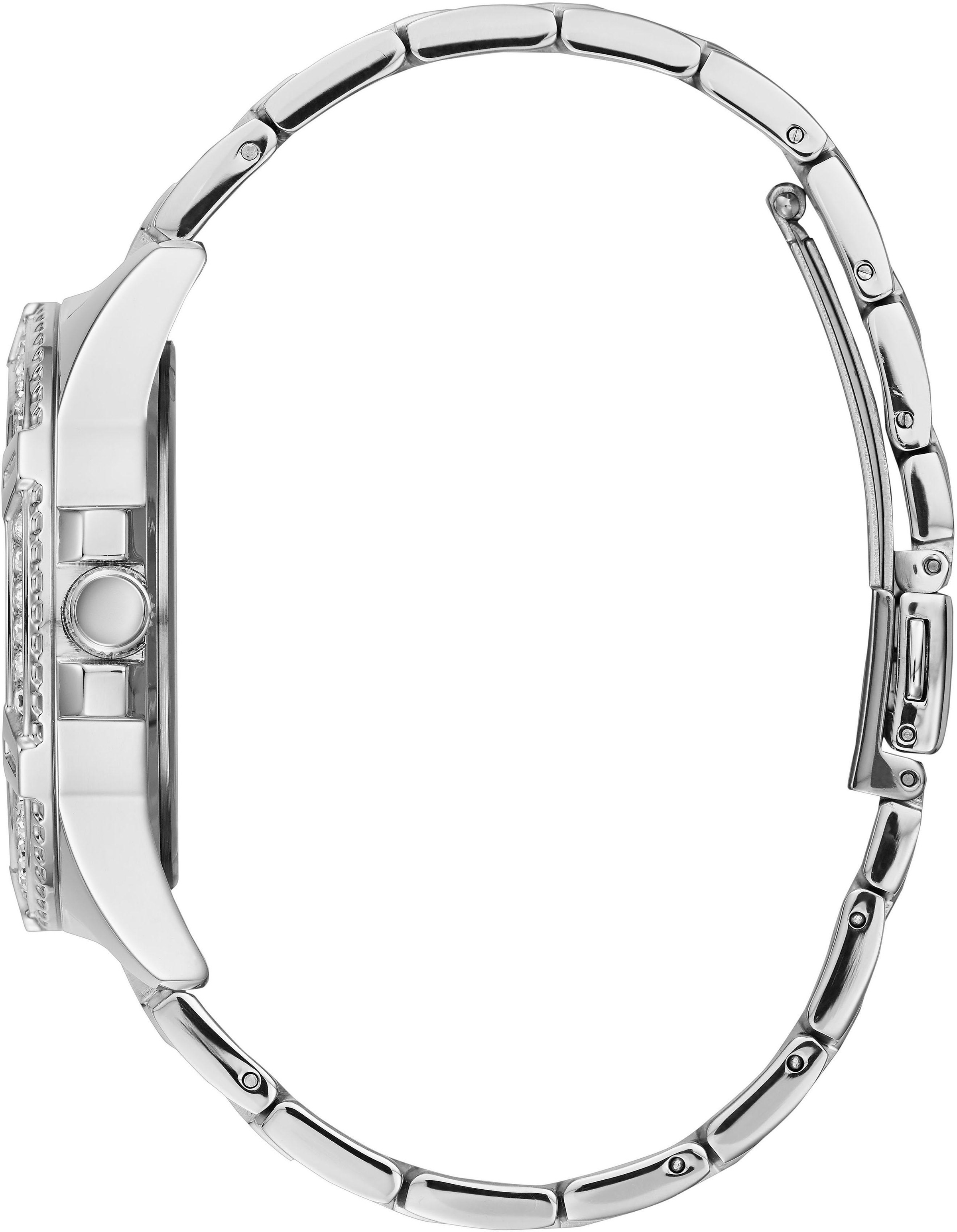 Guess Multifunktionsuhr »LADY FRONTIER, W1156L1«, Armbanduhr, Quarzuhr, Damenuhr, analog, Edelstahlarmband