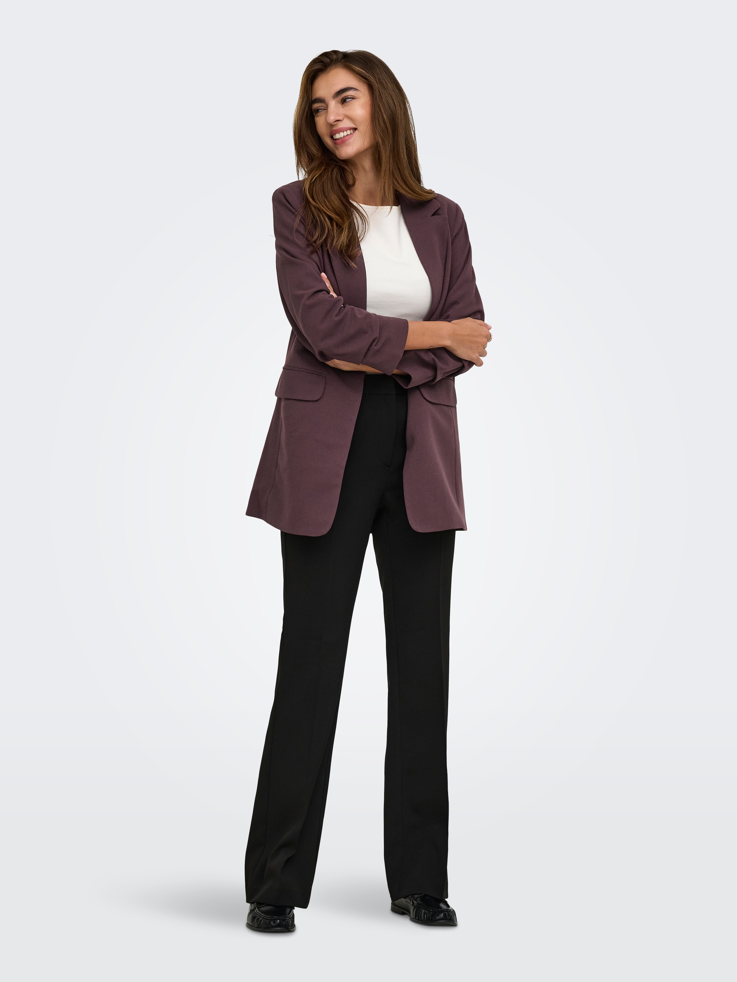 ONLY Longblazer »ONLKALINA 3/4 OPEN BLAZER CC TLR« Materialmix, loose fit