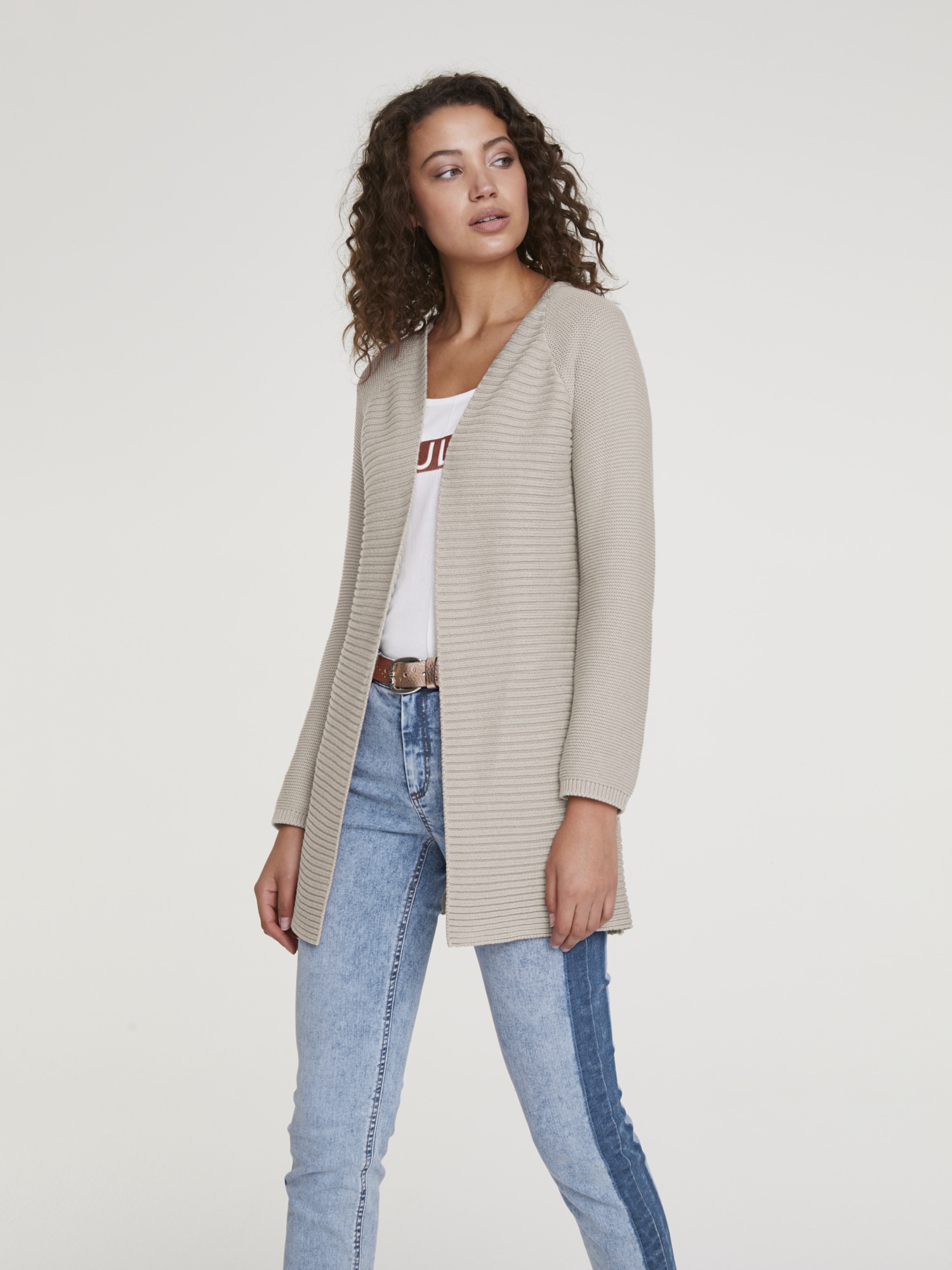 LINEA TESINI by Heine Strickjacke, mit weich fallender Kante