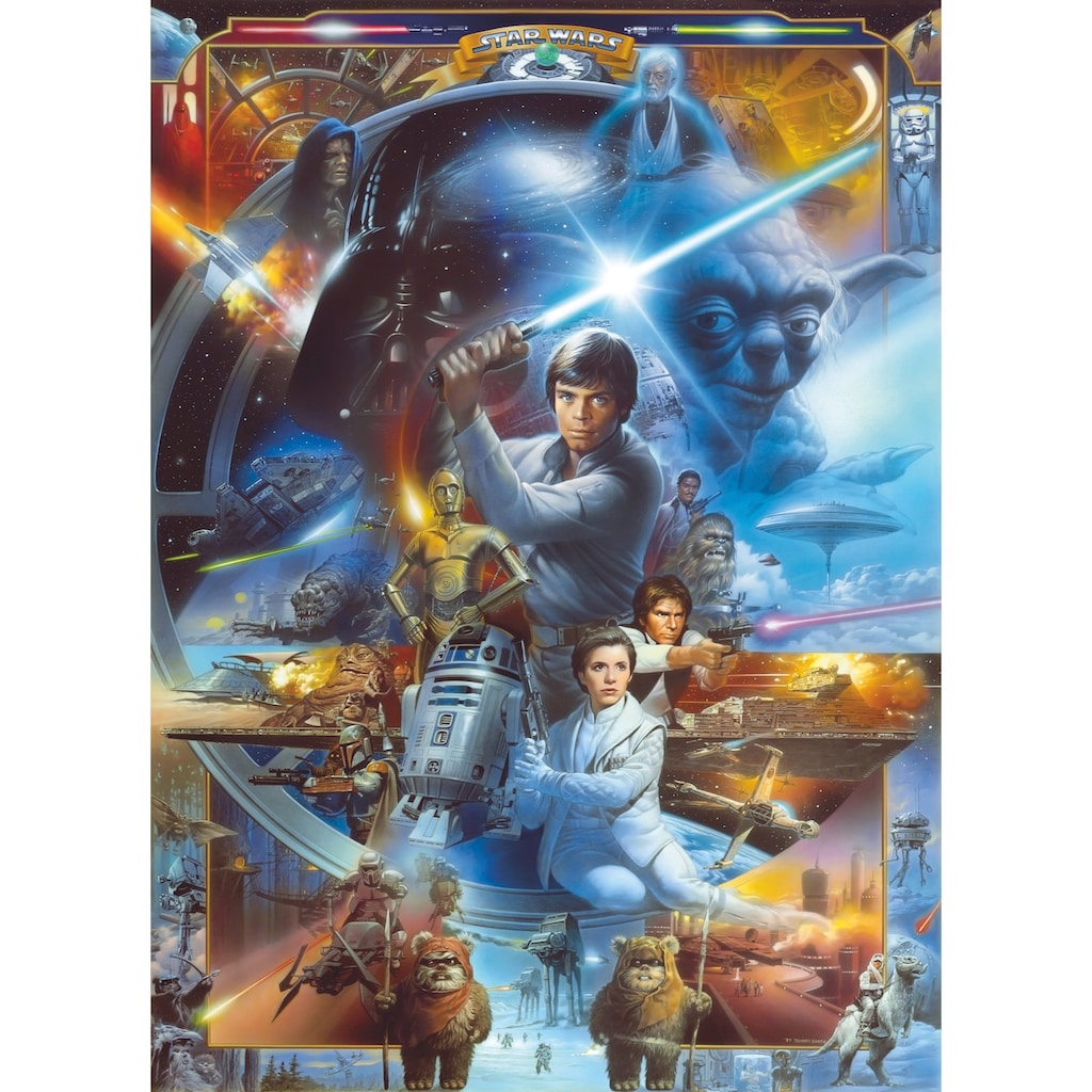 Komar Fototapete »Star Wars Luke Skywalker Collage«, 184x254 cm (Breite x Höhe), inklusive Kleister