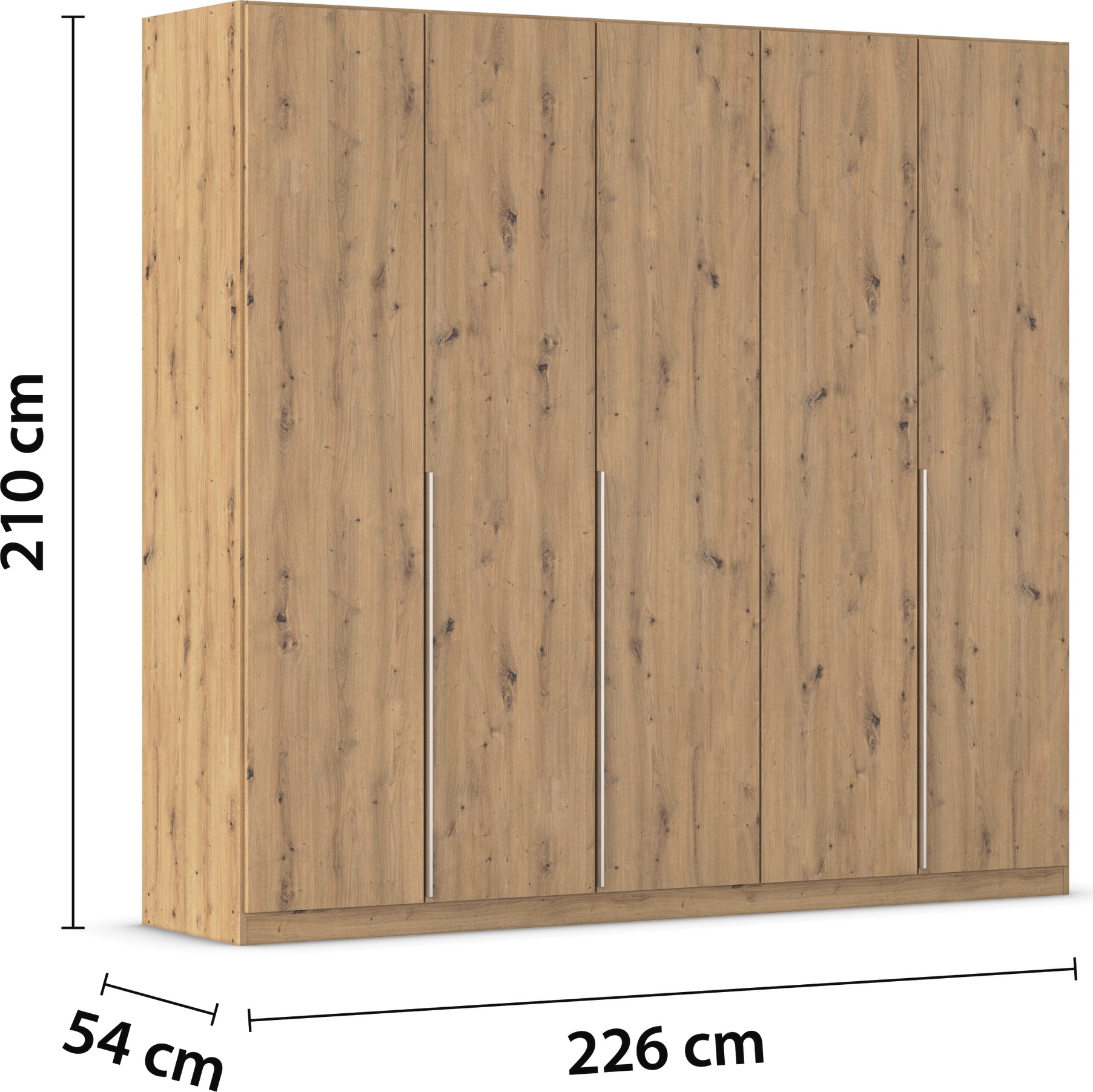 OTTO home Drehtürenschrank »Kleiderschrank Schrank Garderobe AGORDO  Schlafzimmer« in zwei Griff-Farben, Breiten 91-405 cm, Dekor- oder Hochglanzfront,  durchdachte Innenausstattung, in 8 Breiten und 2 Höhen MADE IN GERMANY