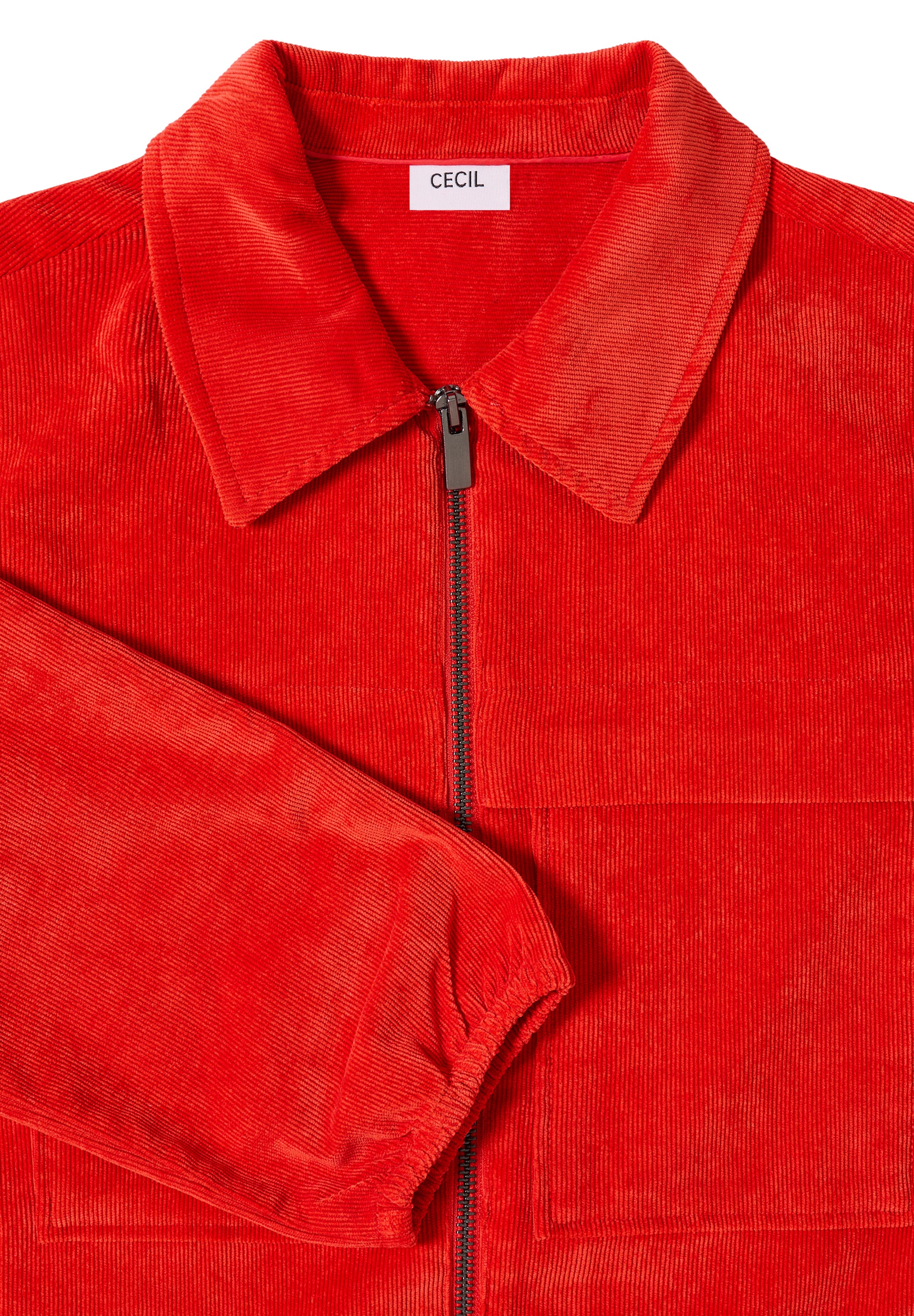 Cecil Cordjacke ohne Kapuze mit Tunnelzug und Reißverschluss