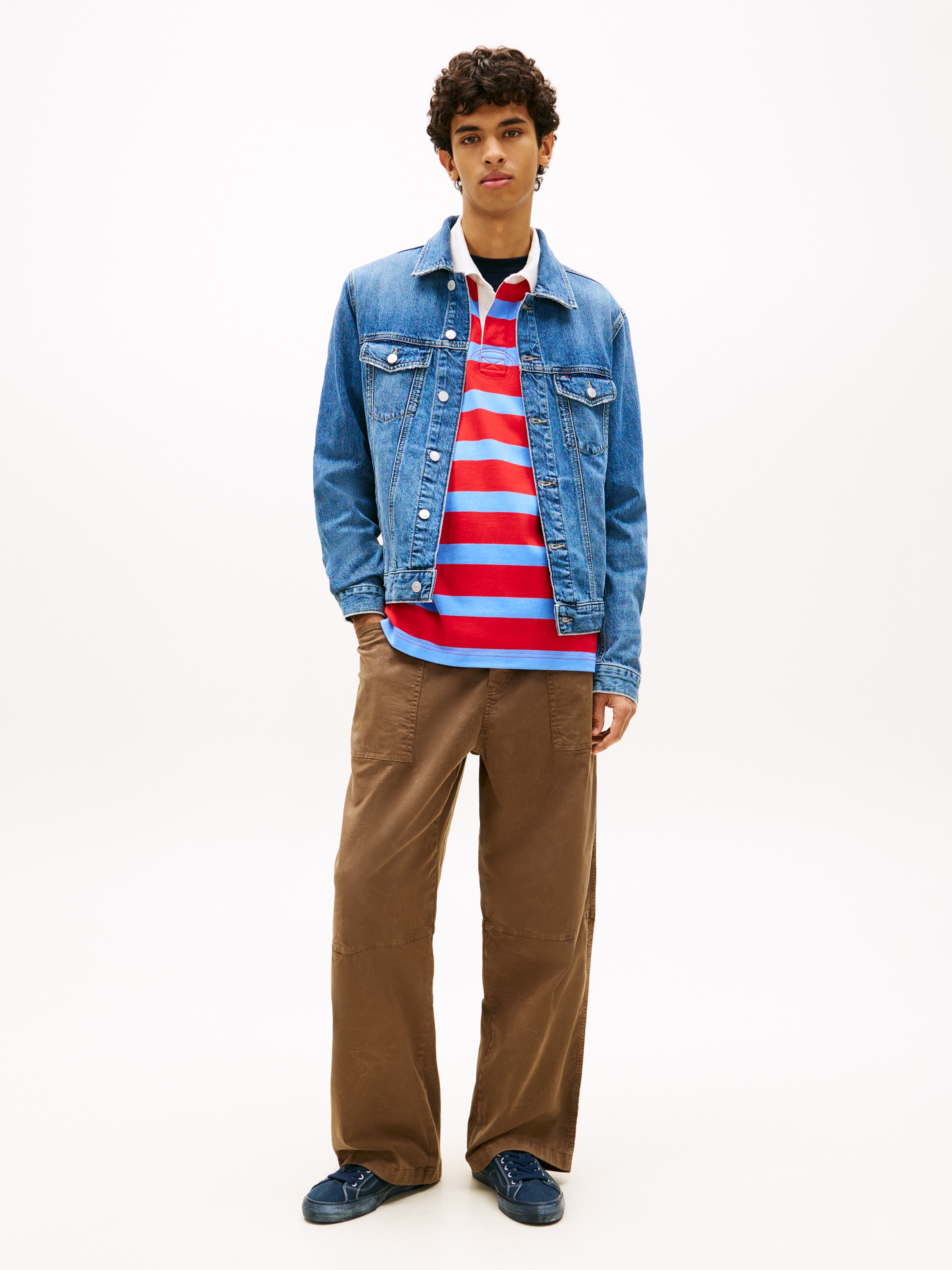 Tommy Jeans Jeansjacke »RYAN REGULAR JACKET« ohne Kapuze Regular fit mit Taschen