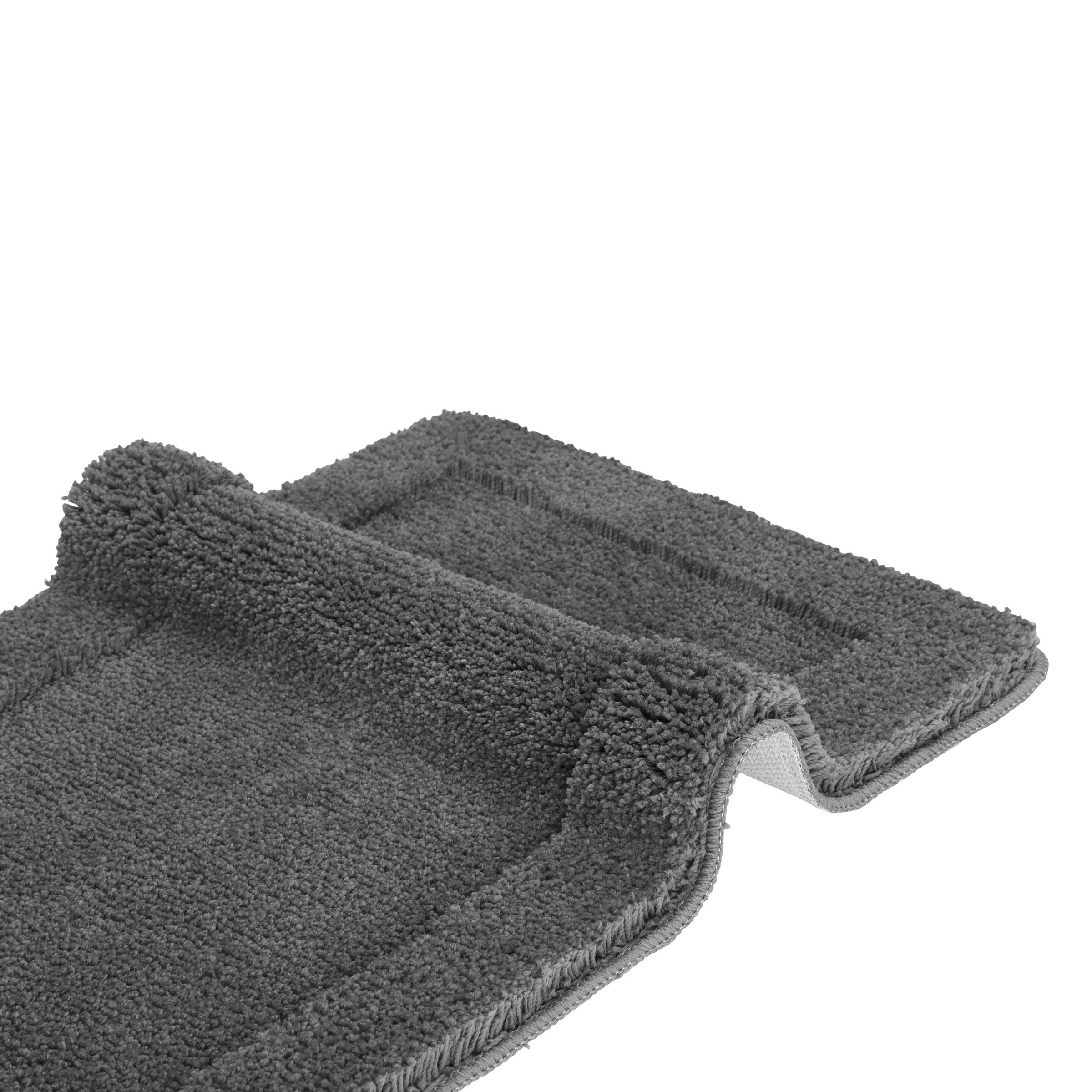 OTTO home Badematte »Sanremo mit Rahmen, Badvorleger, Badezimmer, sehr weich, Hoch-Tief« Höhe 25 mm rutschhemmend beschichtet fußbodenheizungsgeeignet | schnell trocknend Badteppich, unifarben, rechteckig und als 3-tlg. Set erhältlich