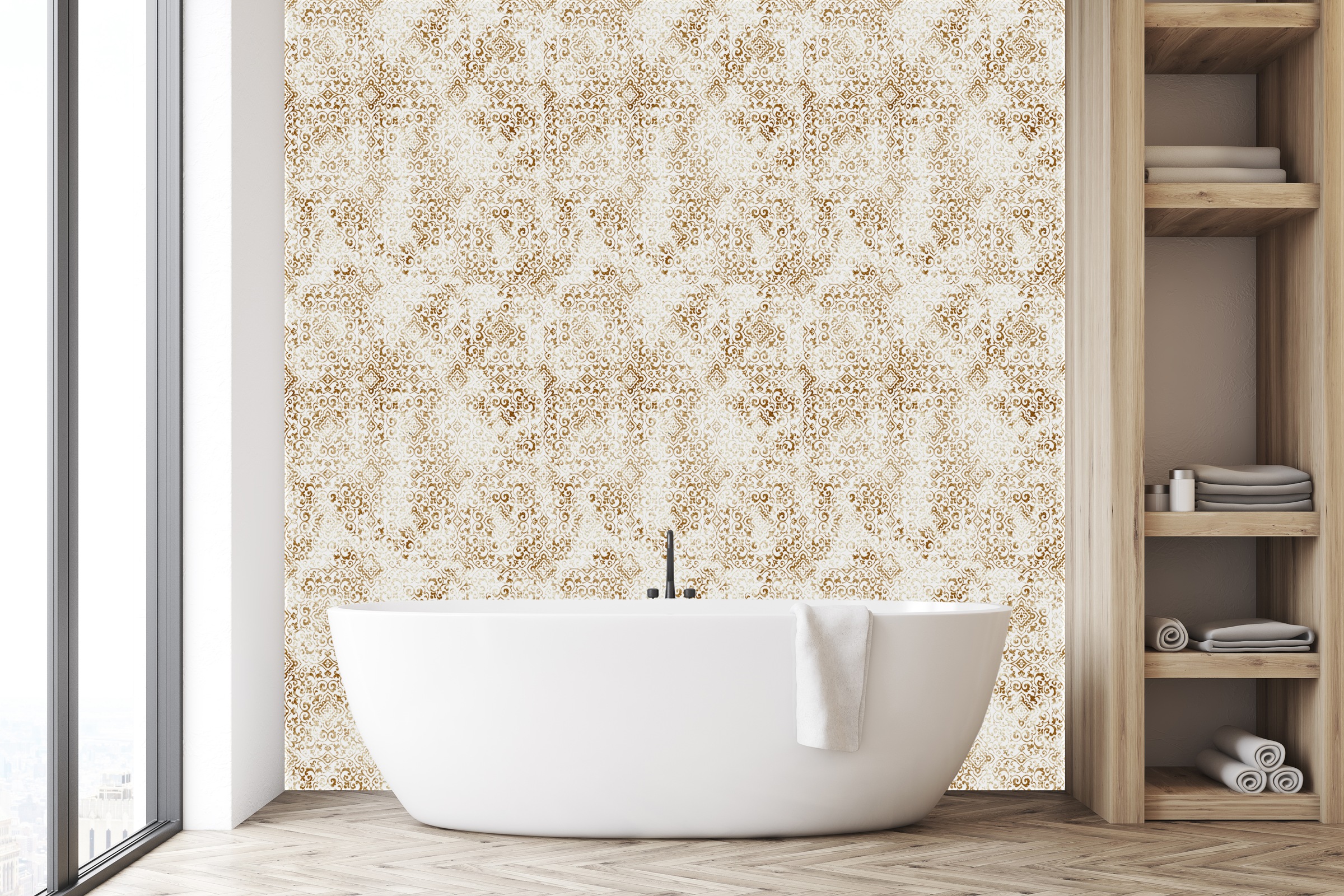 queence Vinyltapete »Ornamente«, ornamental, 90x250cm, selbstklebend, kinderleichte Anbringung, Sticker