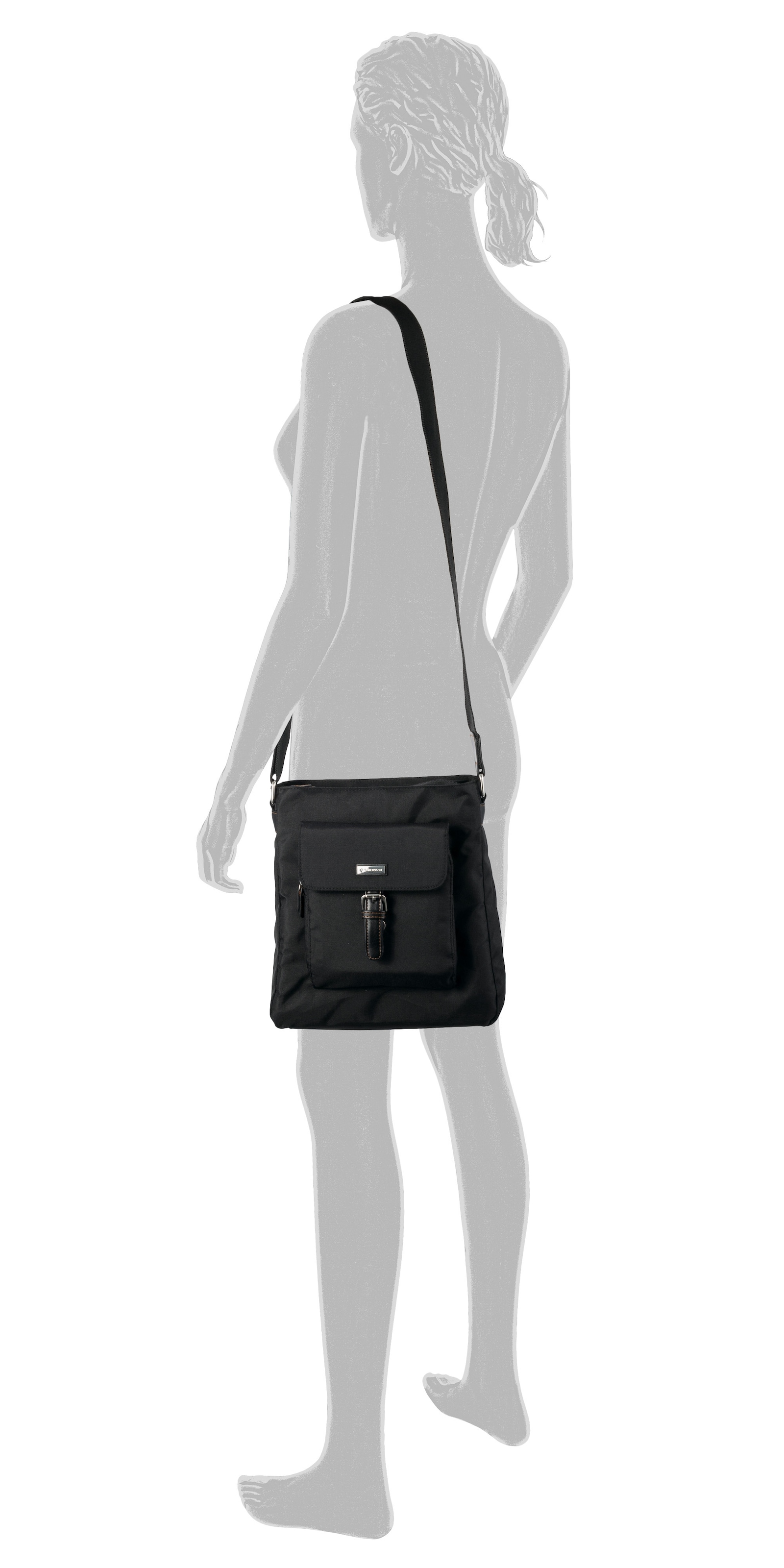 TOM TAILOR Hobo »Rina«, aus leichtgewichtigem Nylon und aufwändig gewebten Gurtband