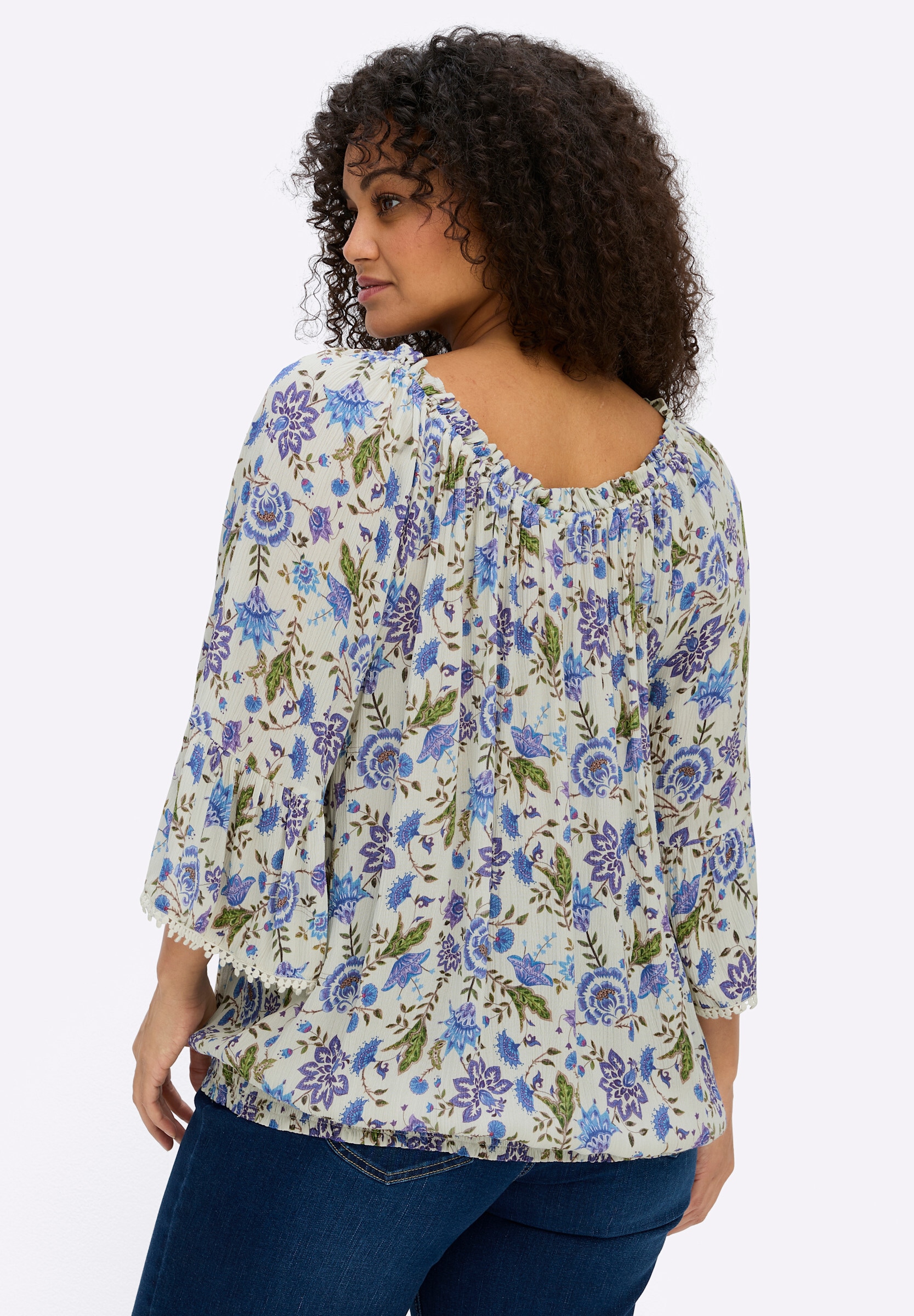 sheego by Joe Browns Klassische Bluse »3/4-Arm-Bluse Tunika im Boho-Look«