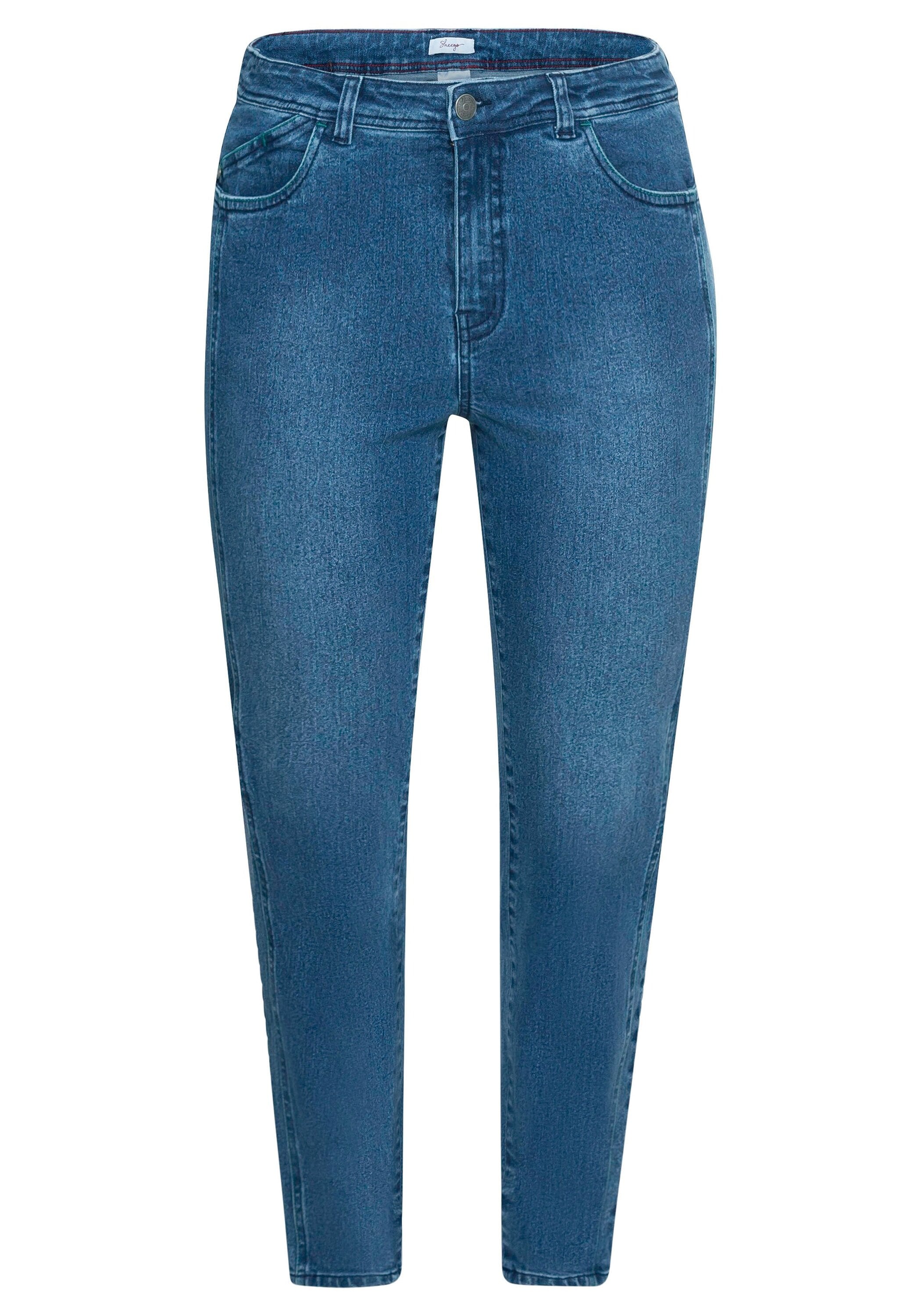 Sheego Stretch-Jeans »Jeans skinny, mit vorverlegter Teilungsnaht«