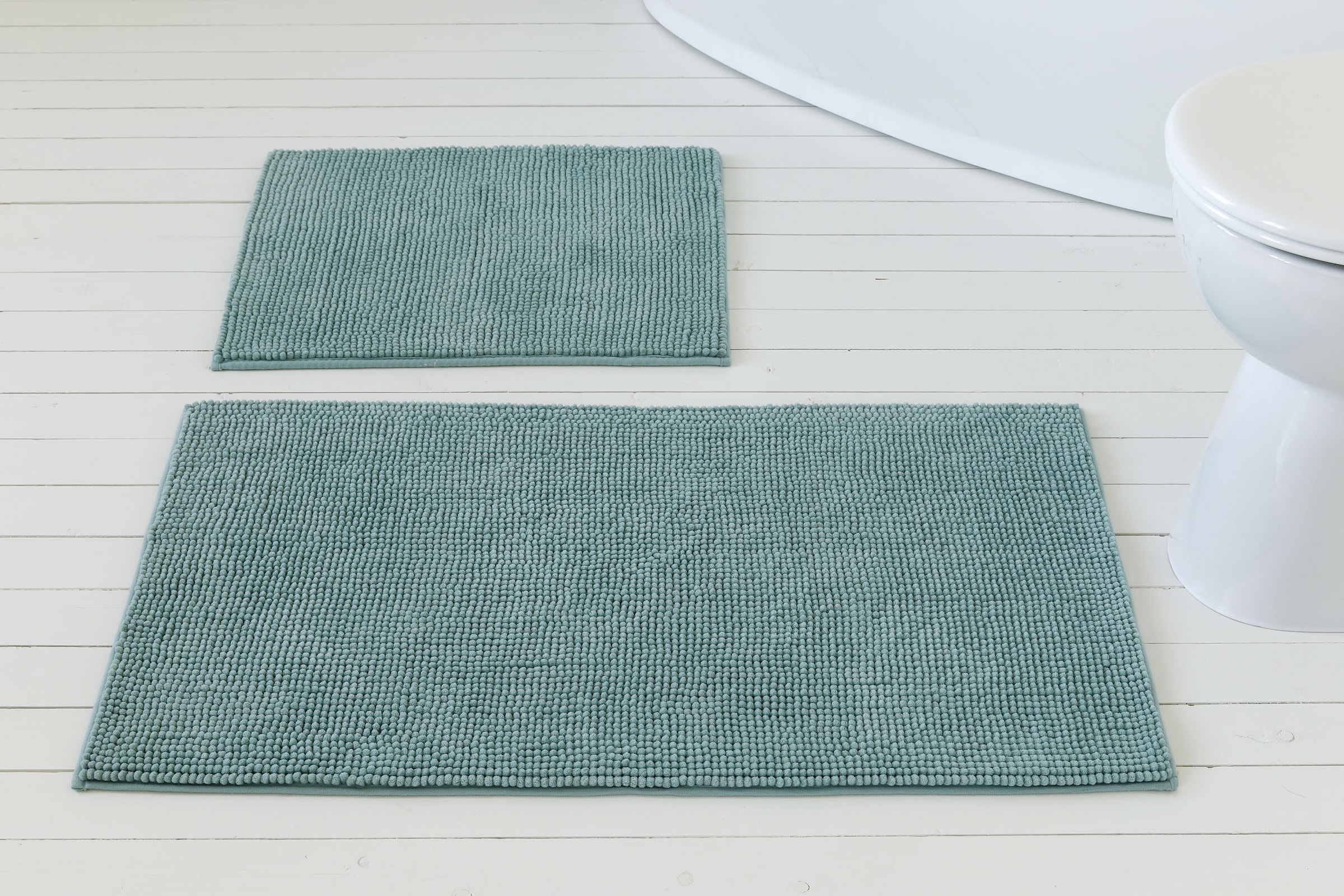 OTTO home Badematte »Kaelan, weicher Chenille«, rutschhemmend beschichtet, fußbodenheizungsgeeignet, Badvorleger, Badteppich weiches Chenille, pastellfarben, Badezimmer