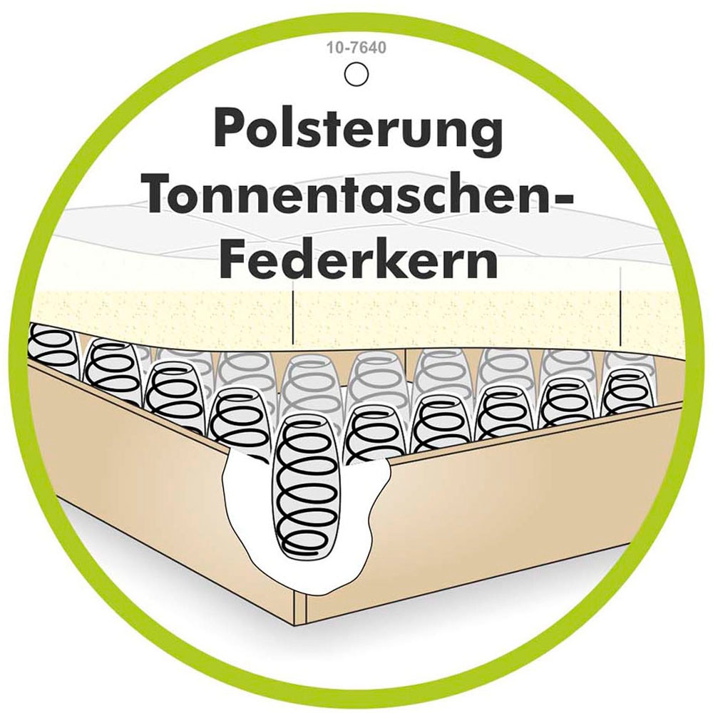 Jockenhöfer Gruppe Schlafsofa »Maestro, B: 203 cm, Liegefl. 161x200 cm, Dauerschläfer« mit Bettfunktion & Bettkasten, Tonnentaschenfederkern