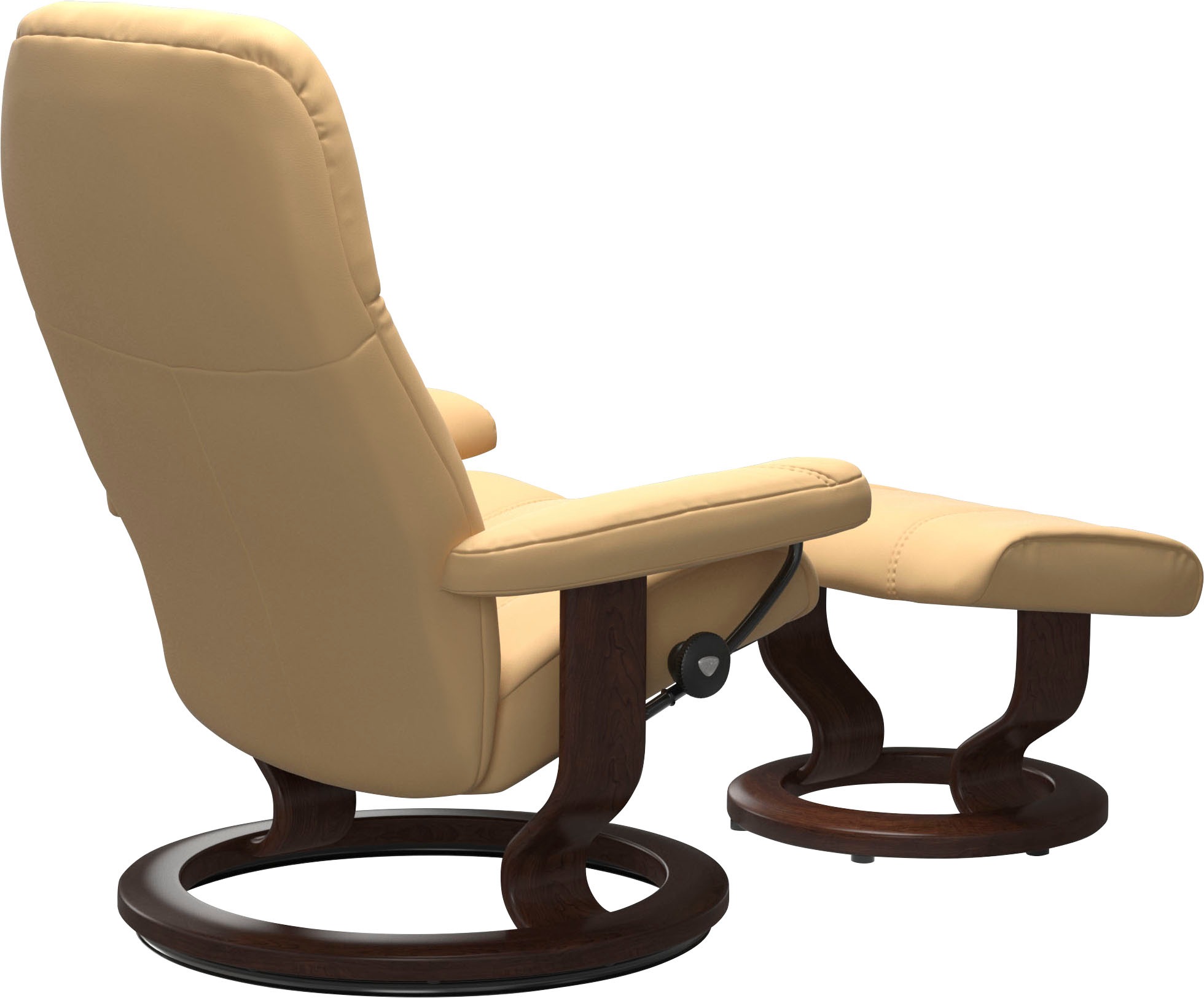 Stressless® Relaxsessel »Consul«, (Set, Relaxsessel mit Hocker), mit Hocker, mit Classic Base, Größe M, Gestell Braun