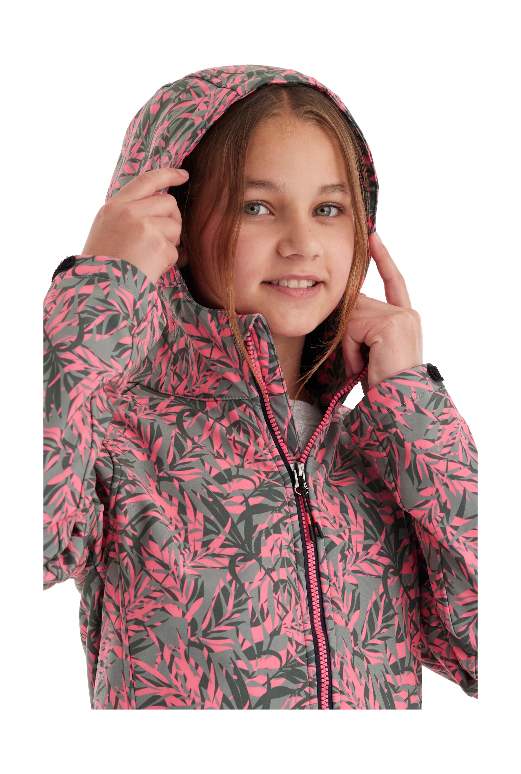 Killtec Softshelljacke »Mädchen Softshelljacke Print«, Wasserdicht, windabweisend, atmungsaktiv, modischer Print, PFAS-frei