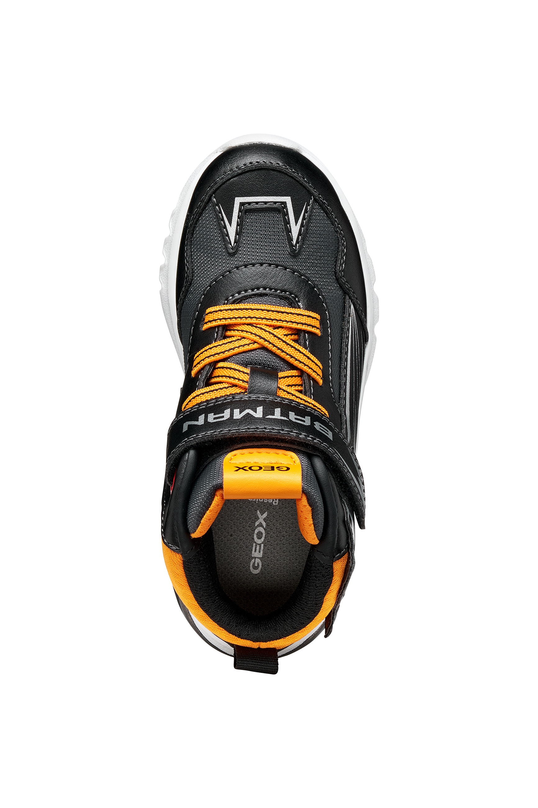 Geox Sneaker »J CIBERDRON BOY - Blinkschuh«  Blinky Klettboots mit BATMAN-Motiv, Größenschablone zum Download