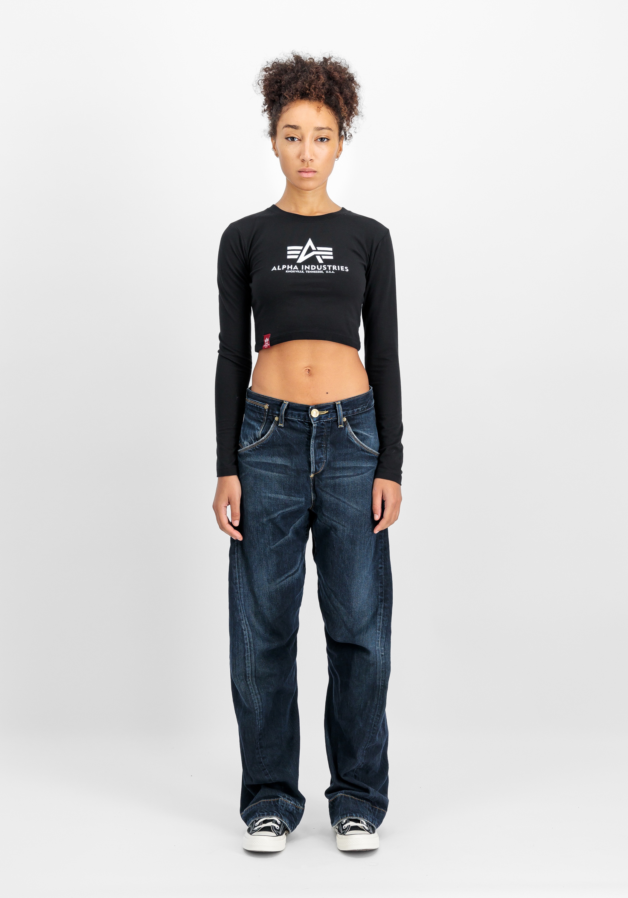 Alpha Industries Sweater »Alpha Industries Women - Longsleeves Basic Cropped Longsleeve W«