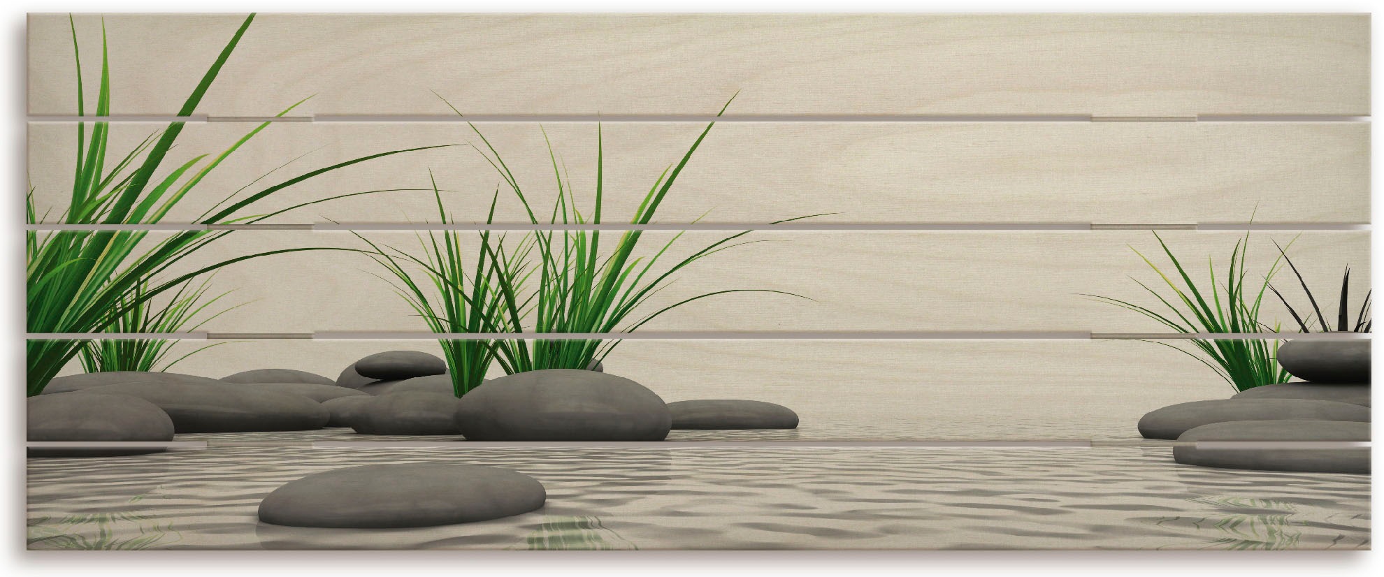 Artland Holzbild »3D Steine«, Zen Bilder, (1 St.)