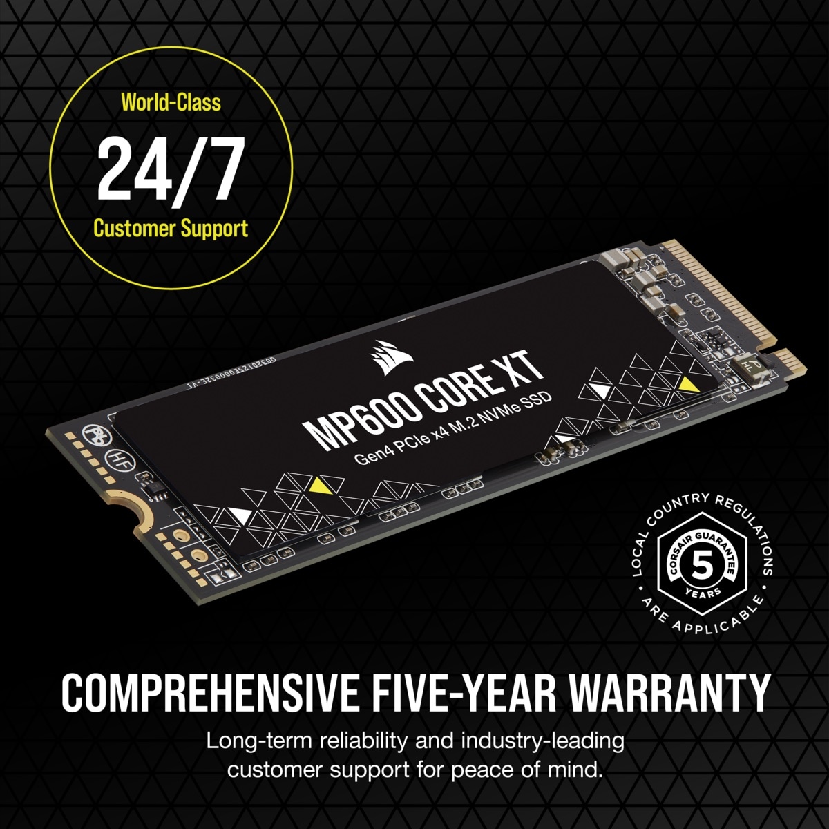 Corsair interne Gaming-SSD »MP600 CORE XT 2TB SSD«, 0 Zoll, Anschluss PCIe Gen 4.0 x4