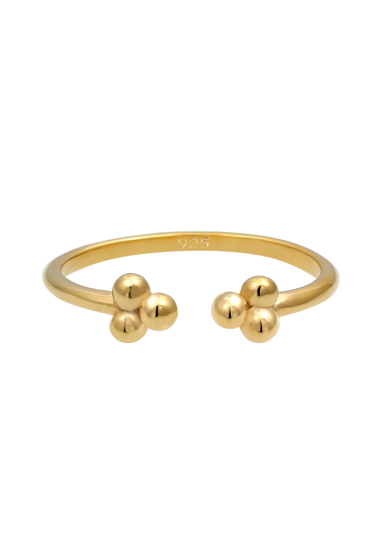Elli Silberring »Ring Ring Kugel Design 925 Sterling Silber Verstellbar«