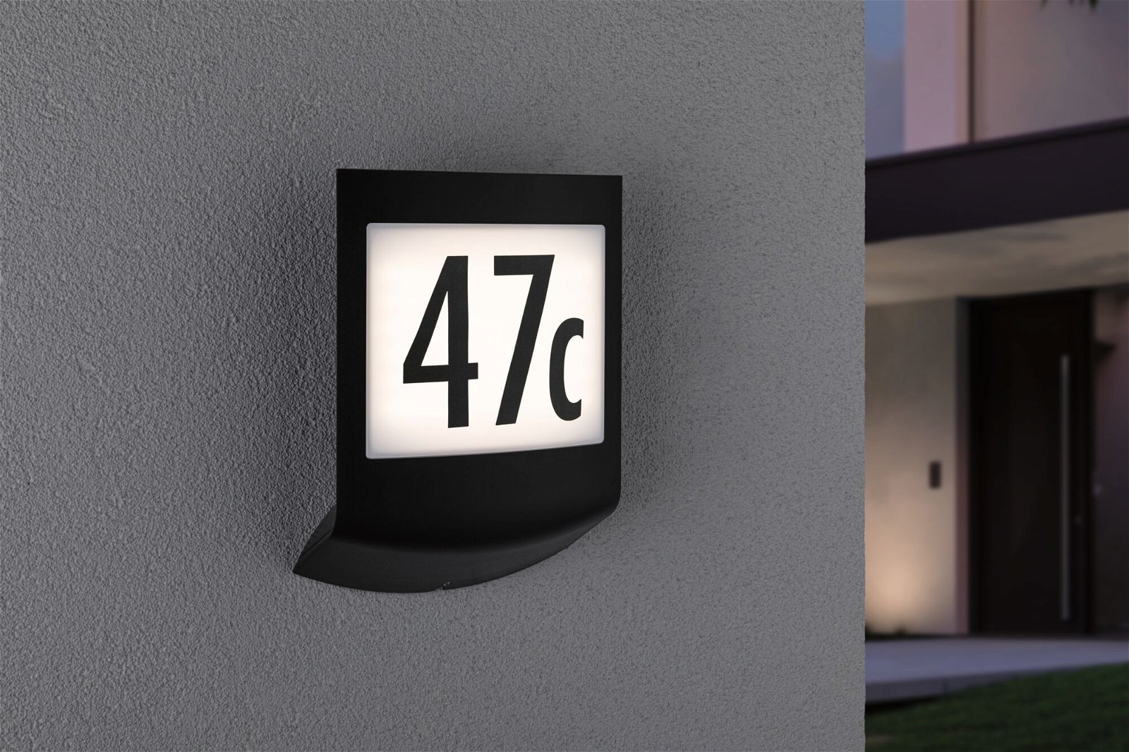 Paulmann LED Außen-Wandleuchte »Padea IP44 198x71mm 3000K 8,5W 550lm 230V Anthrazit Kunststoff«, 1 flammig, Dämmerungssensor seewasserresistent