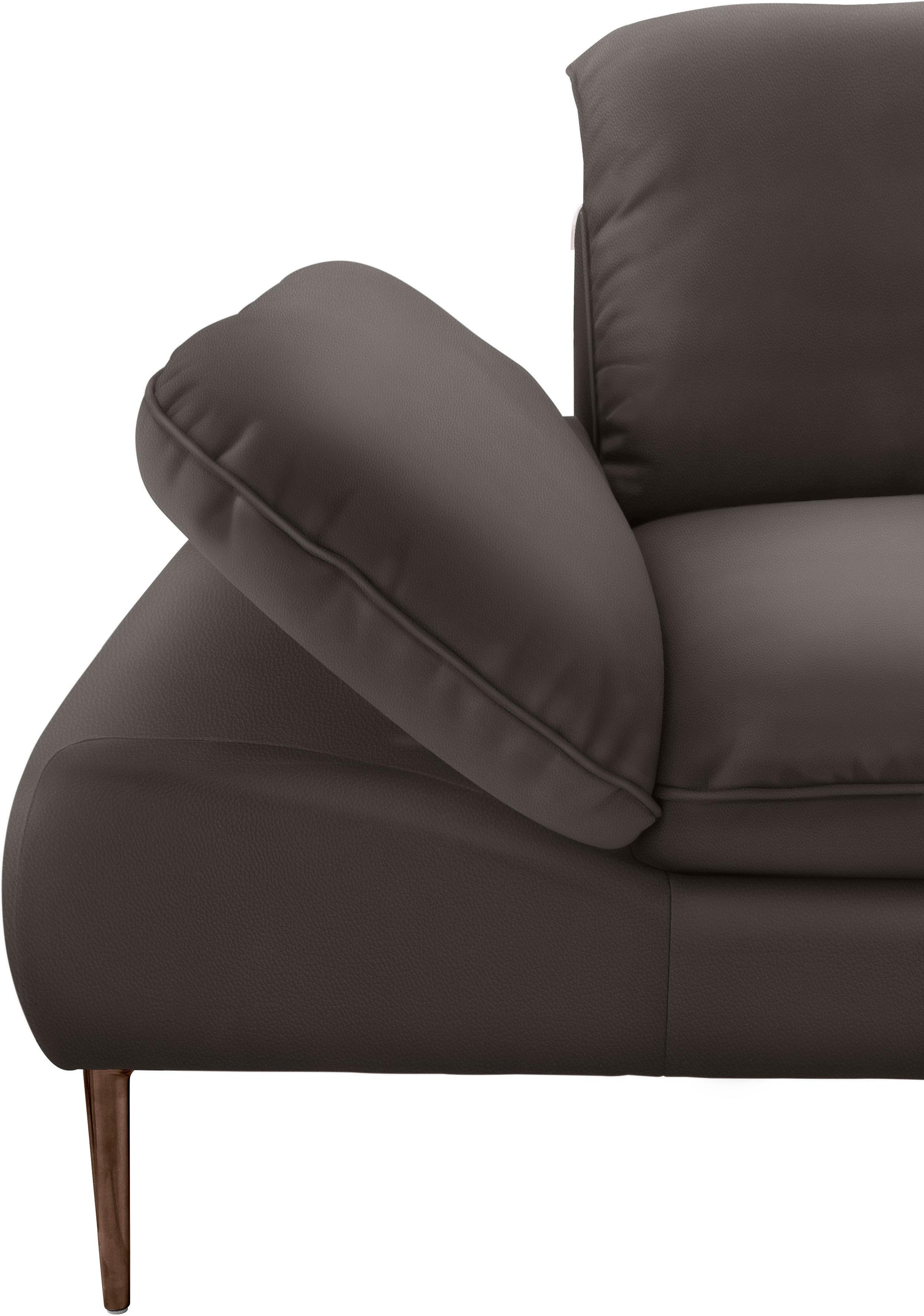 W.SCHILLIG Ecksofa »enjoy&MORE, Designsofa, bequem, elegant und zeitlos, L-Form«, Sitztiefenverstellung, Füße bronze pulverbeschichtet, Breite 340 cm