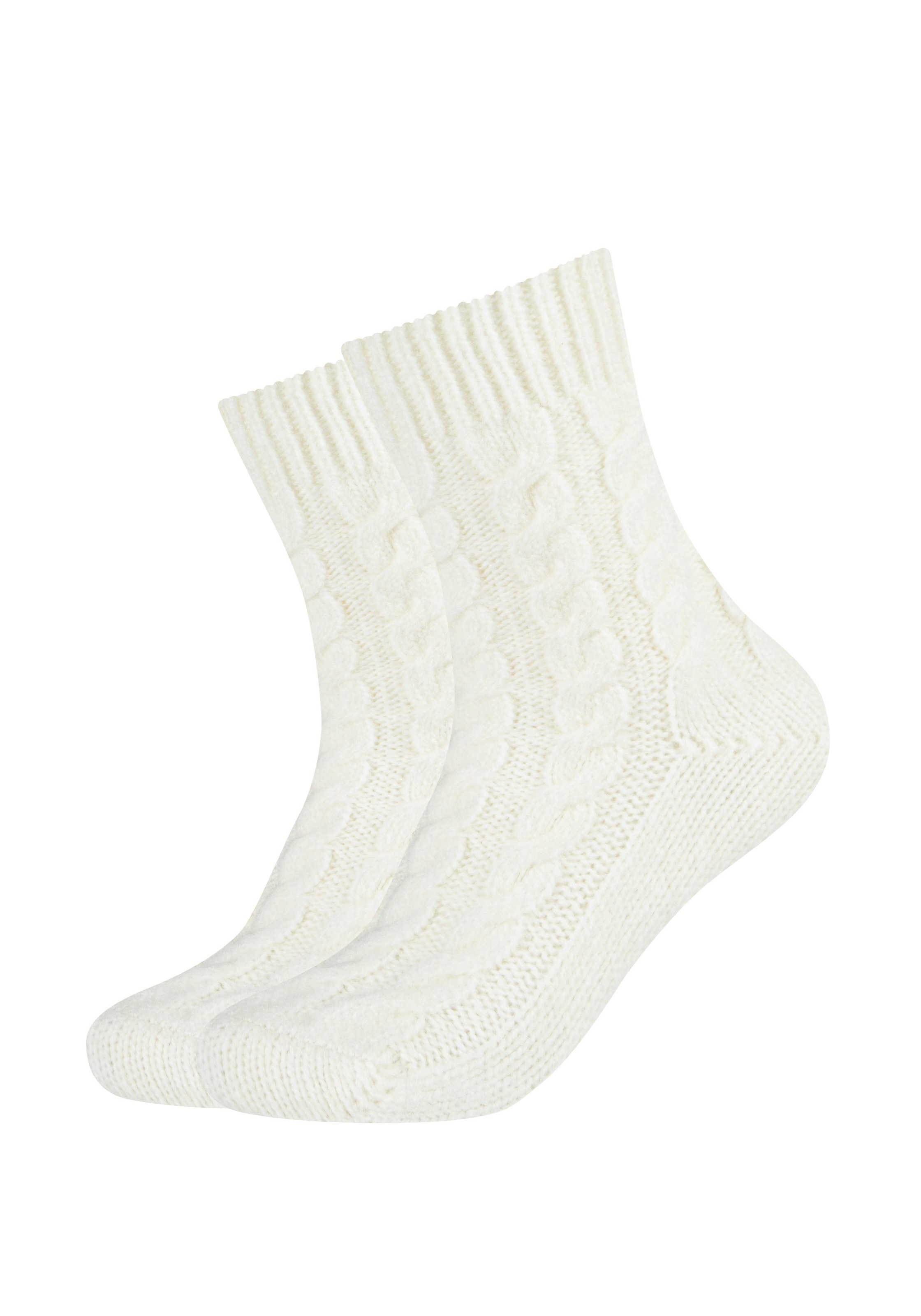Camano Socken »warm & cozy« 2 Paar, 2 Stk. tlg. mit Zopfmuster, Rippenbündchen