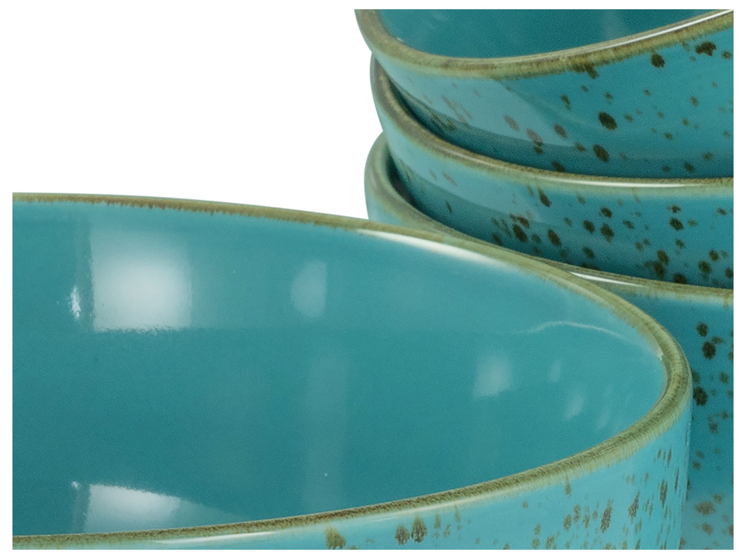 CreaTable Kombiservice »Nature Collection, Kombi-Service 16-tlg« Handwerklicher Look, Vintage