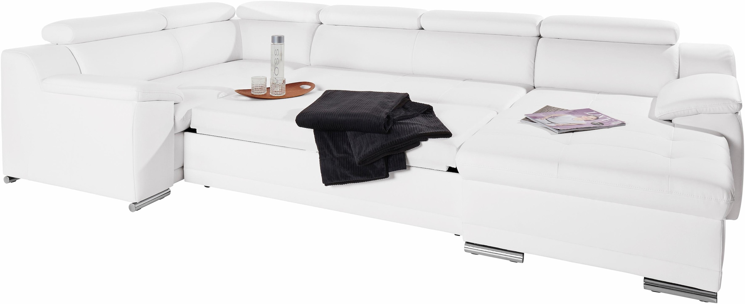 sit&more Wohnlandschaft »Top Andiamo U-Form«, mit Kopfteilverstellung, wahlweise mit Bettfunktion