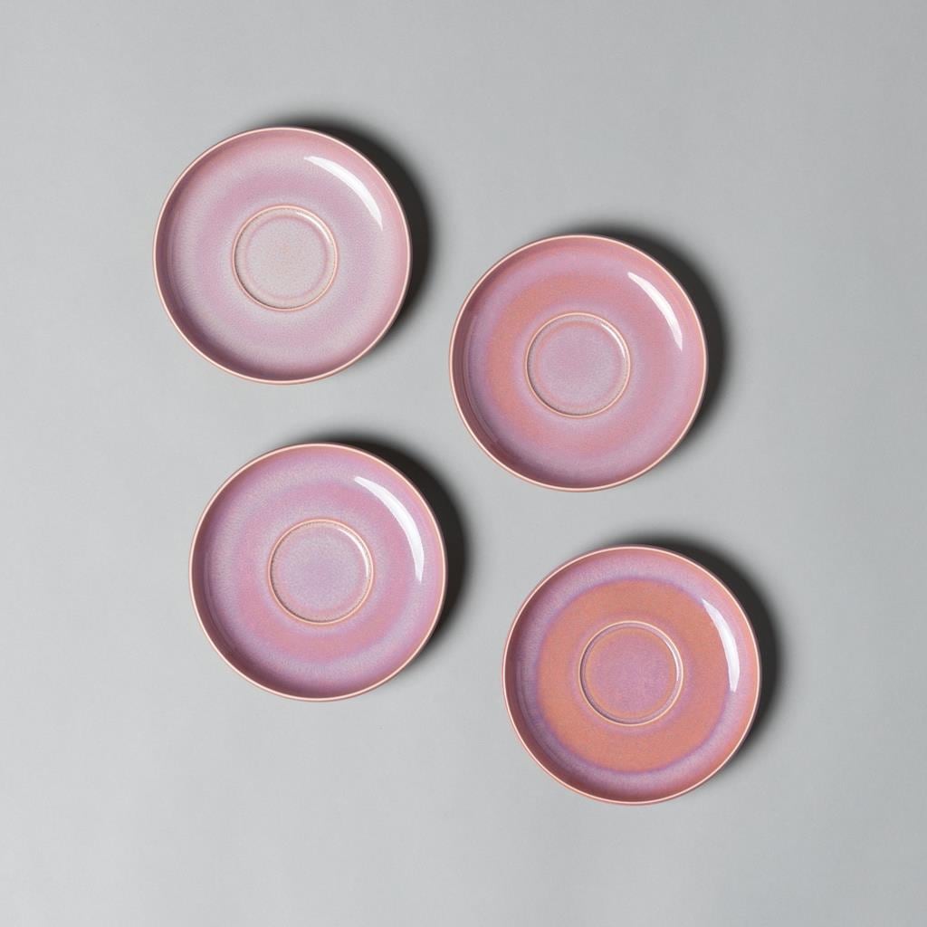 like. by Villeroy & Boch Untertasse »Kaffeeuntertassen Perlemor Coral ø 16,1 cm 6er Set rosa« Spülmaschinengeeignet, Mikrowellengeeignet