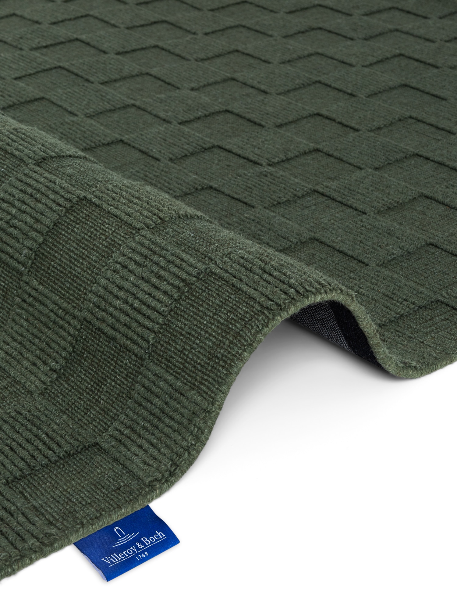 Villeroy & Boch Wollteppich »Scala« rechteckig 10 mm Höhe Handgewebt, Wolle, Kariert, Natur, 3D-Struktur, Karo, Wohnzimmer