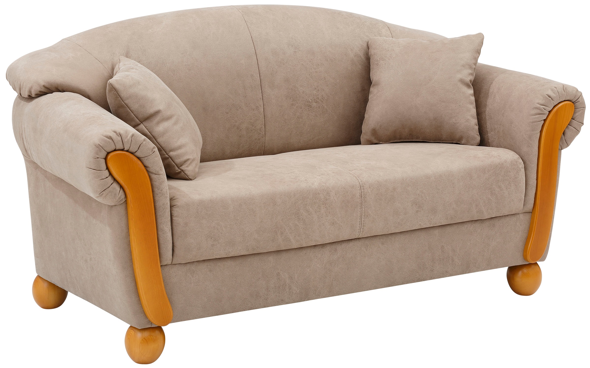 Home affaire 2-Sitzer »Milano Vintage« mit Federkern, Bezug in Lederoptik, incl. Zierkissen