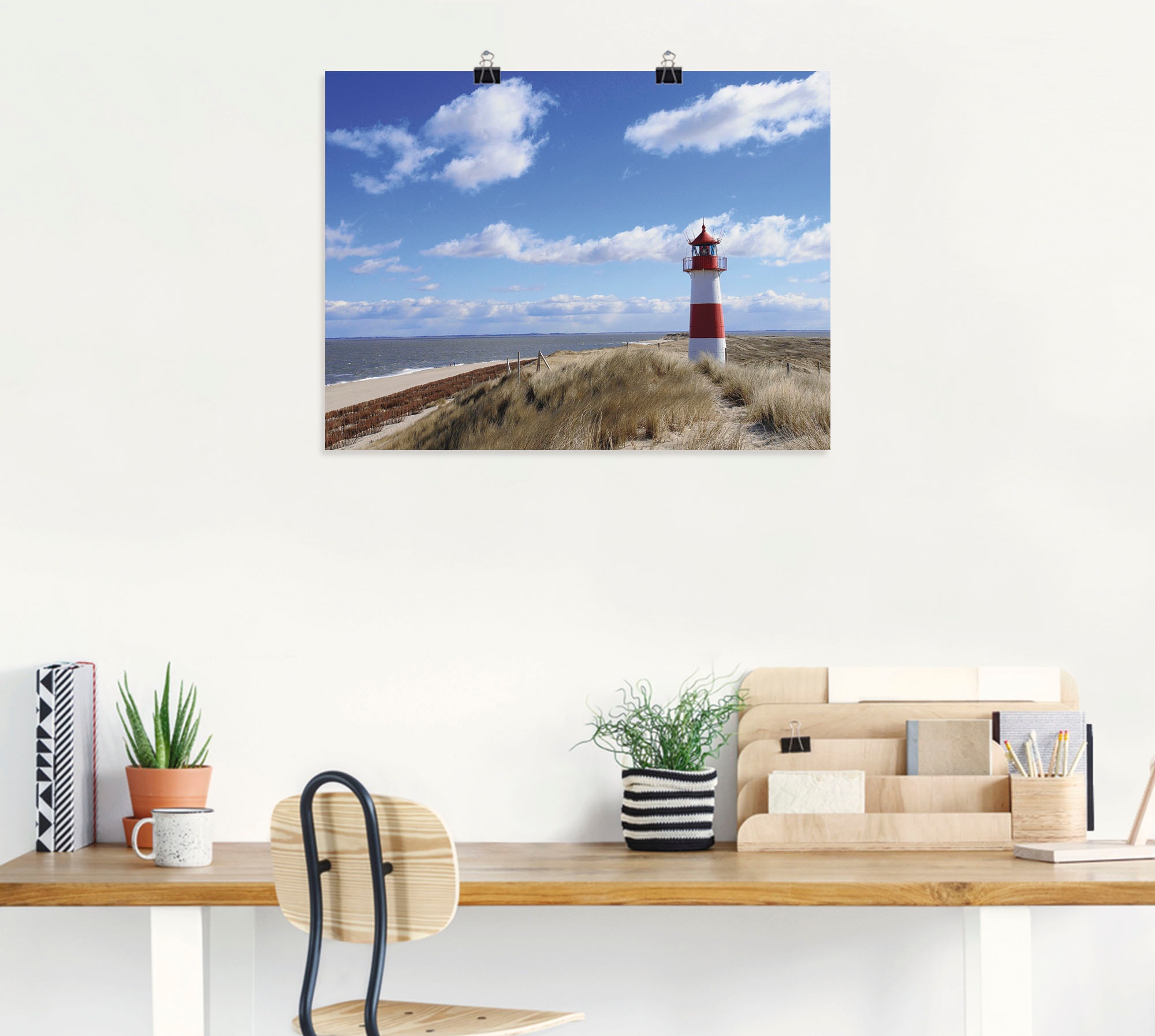 Artland Leinwandbild »Leuchtturm Sylt«, Gebäude, (1 St.), auf Keilrahmen gespannt