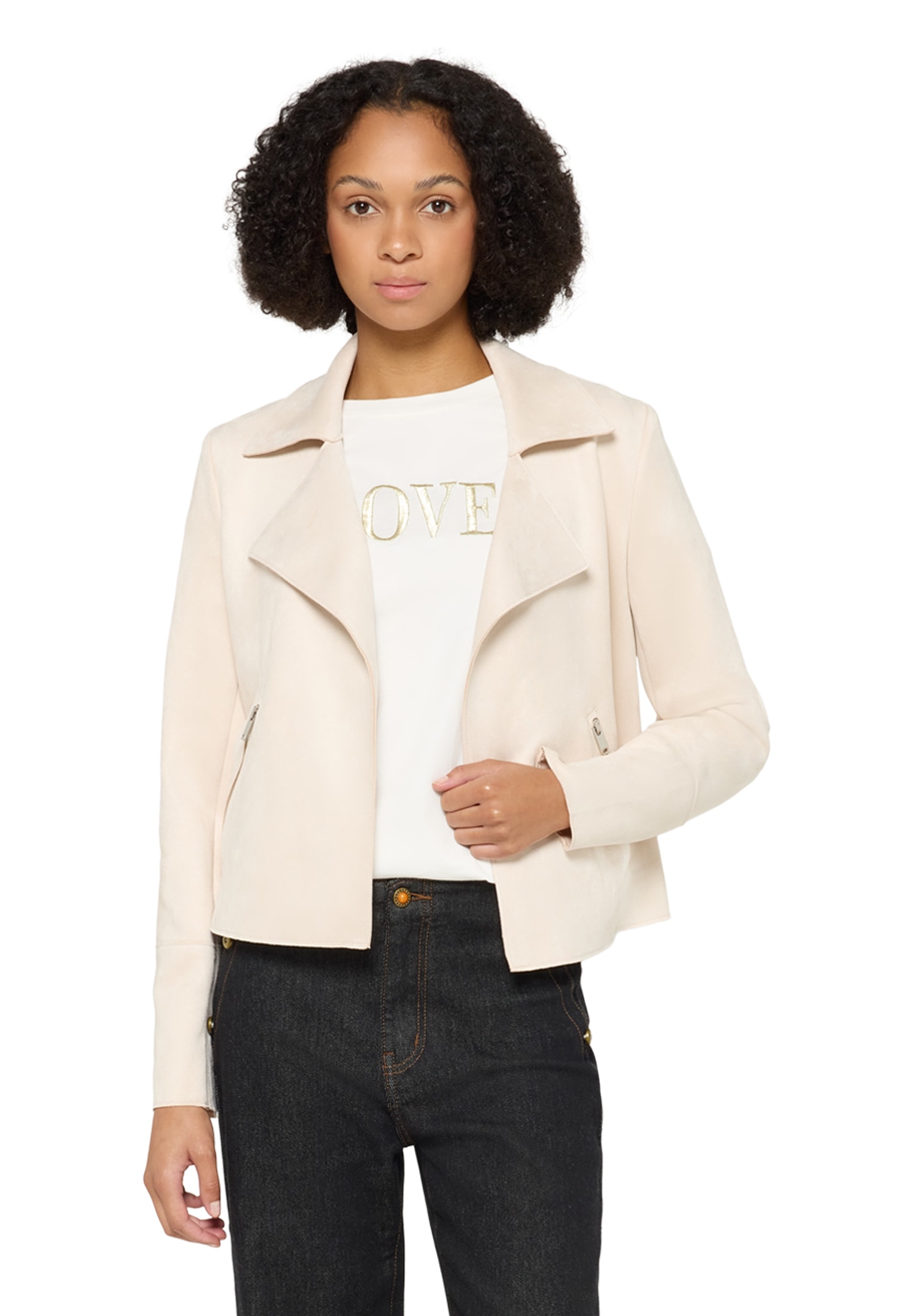 Cartoon Jackenblazer »Blazer-Jacke mit offenem Saum«