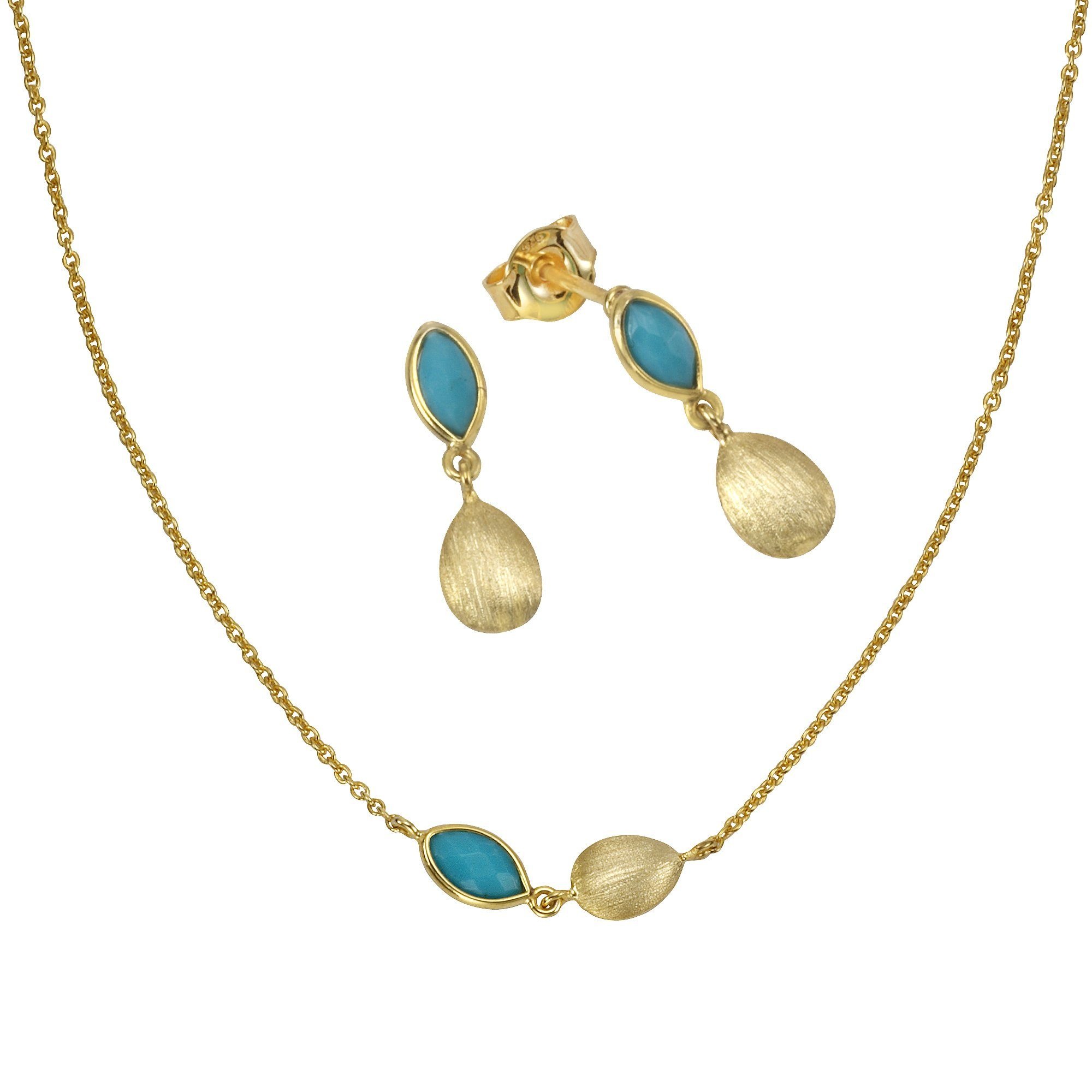 Zeeme Set Anhänger, Kette + Ohrhänger