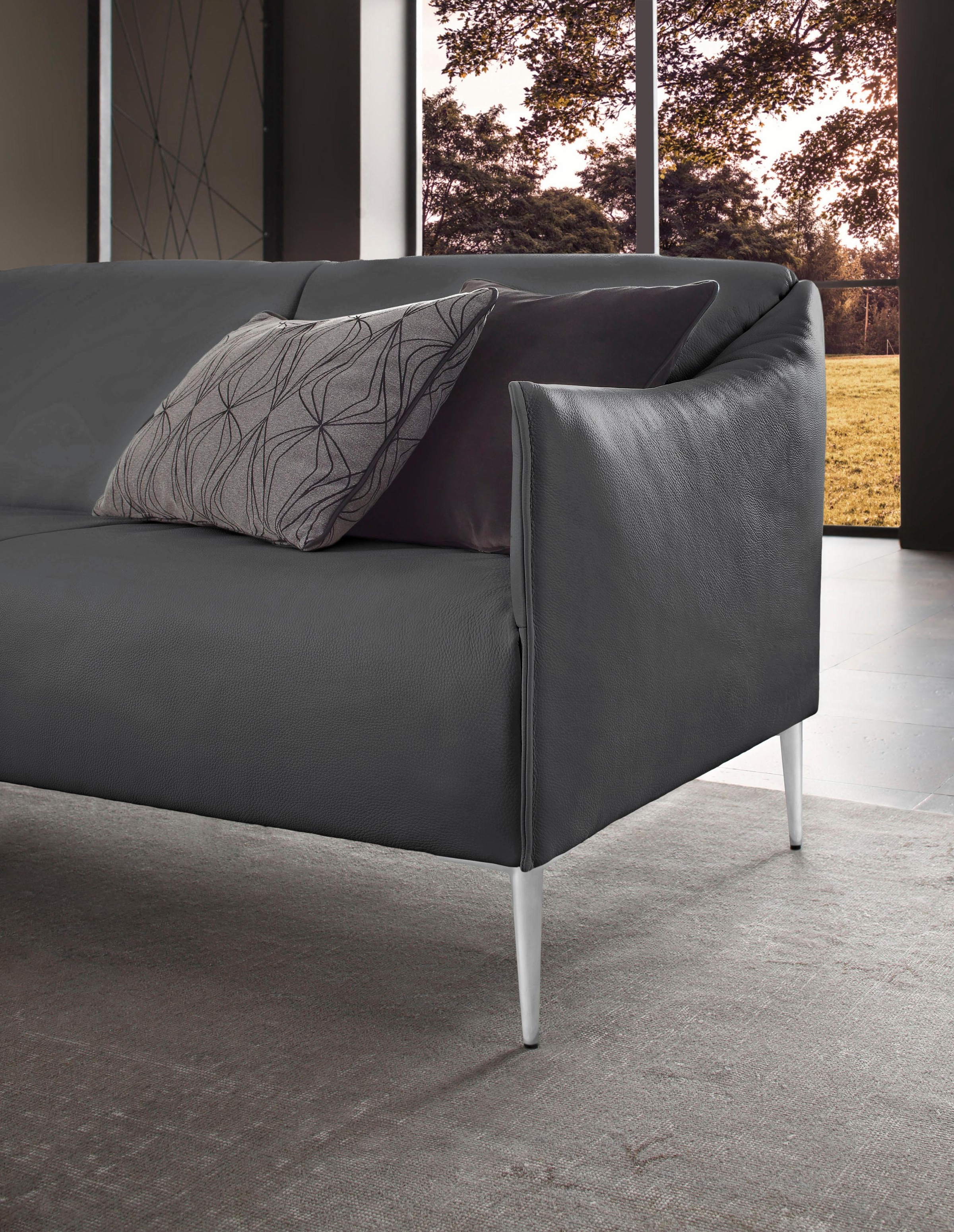 W.SCHILLIG 3-Sitzer »sally«, mit Metallfüßen in Chrom glänzend, Breite 224 cm