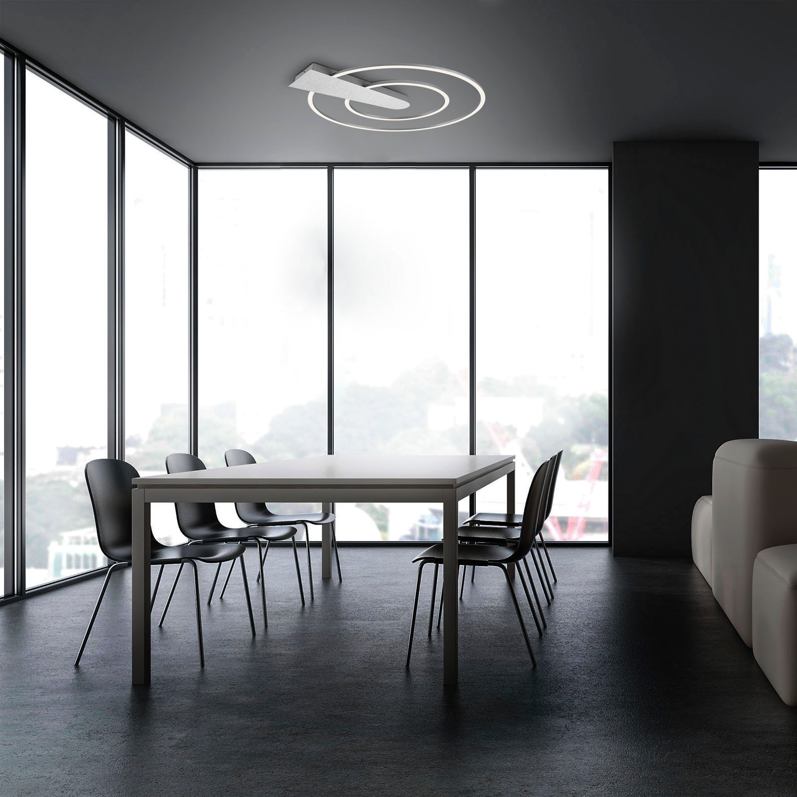 Briloner Leuchten Deckenleuchte »Deckenleuchte NICO DUO«, aluminiumfarbig, LED, dimmbar, 3000 Lumen, Deckenlampe