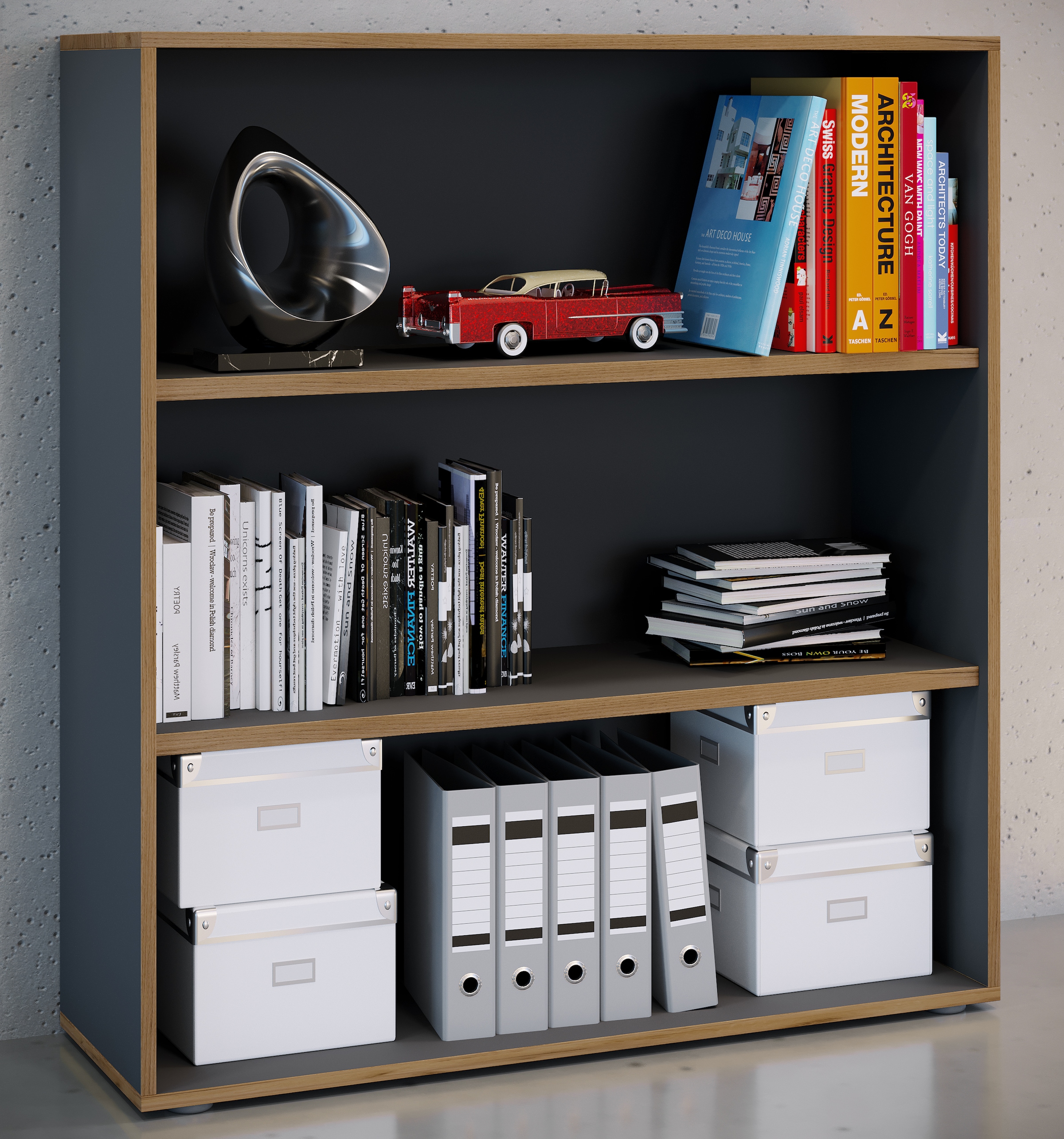 VCM Bücherregal »Holz Büro Regal Bücher Ordner Aktenregal Salia 3f«