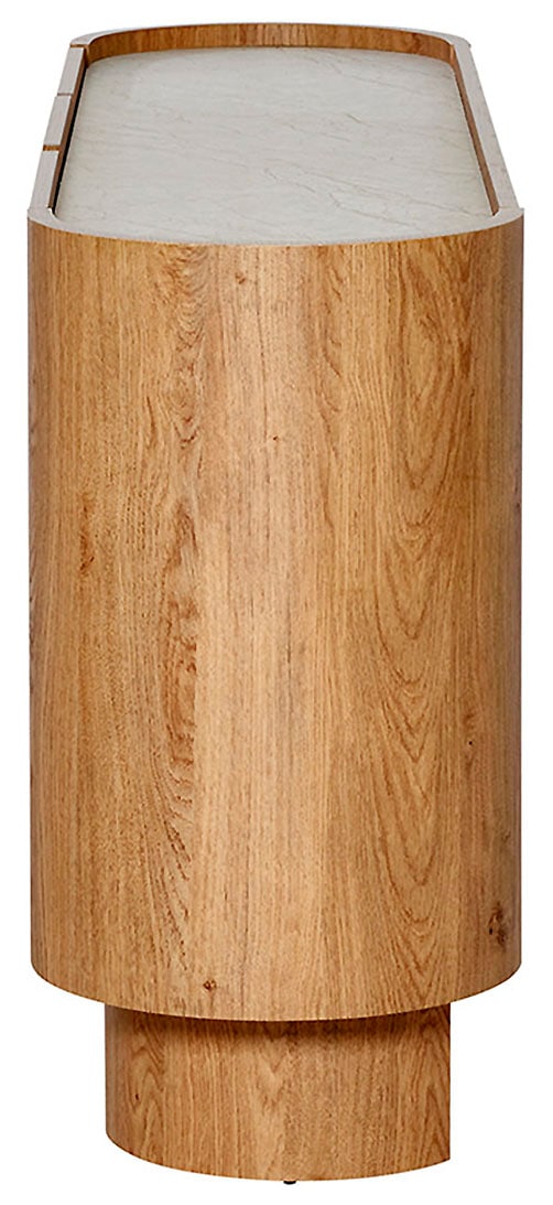 Jahnke Sideboard »CIRCO SB 160« 1 Stk. tlg. Sideboard, 3-türig, gerundetes Design, Marmor-Look, Breite 160 cm