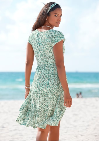 Beachtime Jerseykleid, mit Blätterdruck kaufen