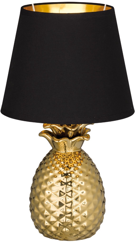 Schreibtischlampe »Pineapple«, 1 flammig-flammig, Ananas Form gold, Stoffschirm...
