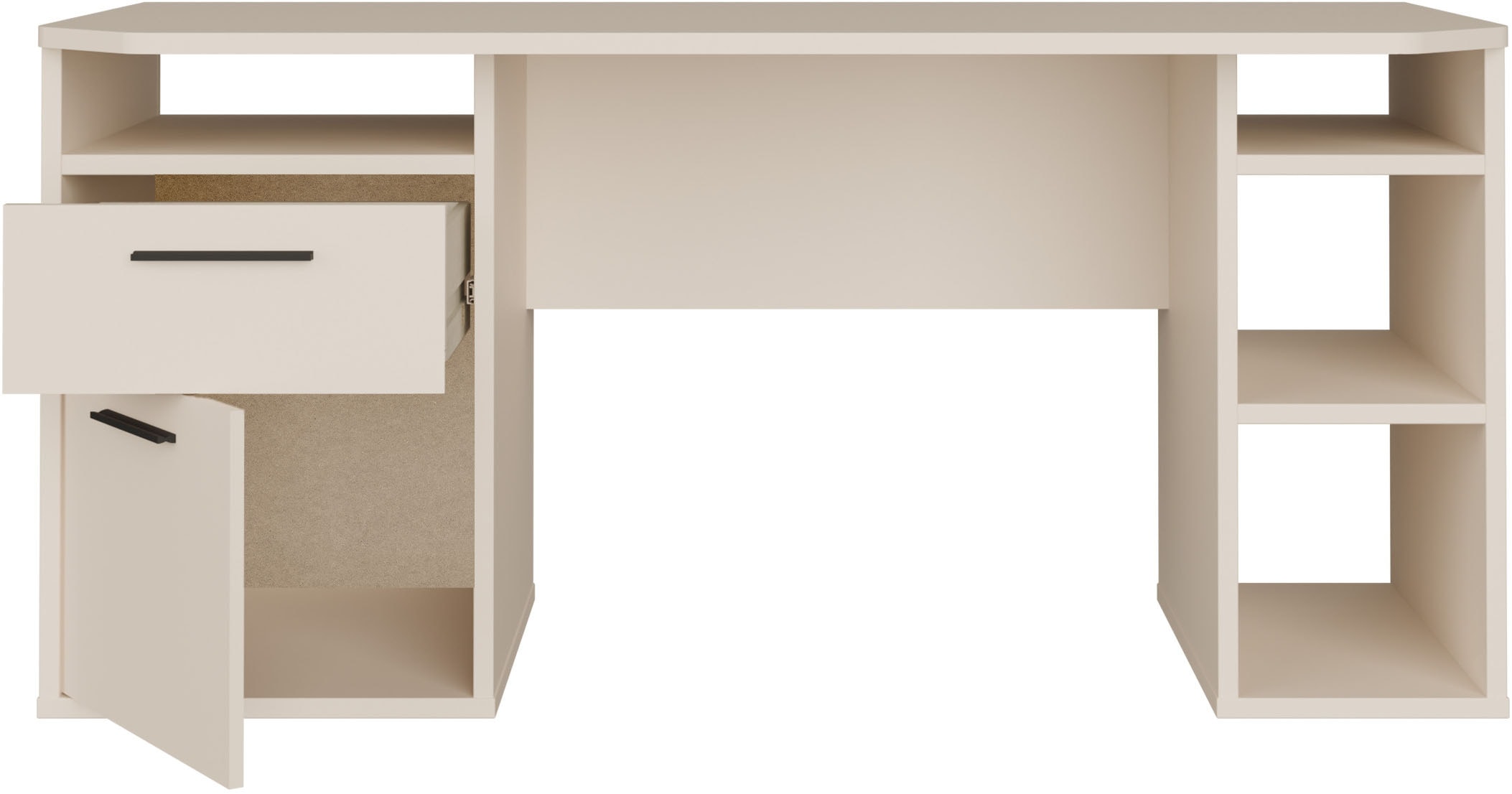 FORTE Schreibtisch »Tezaur« mit Schubkasten und Tür, B/H/T 160/75,7/72 cm