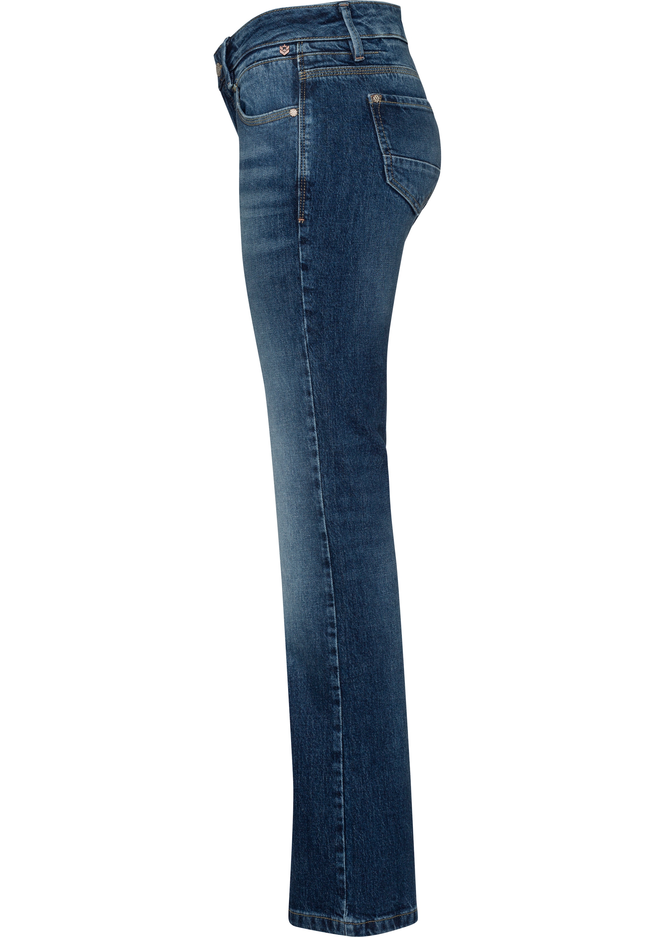 Freeman T. Porter Straight-Jeans, mit auffälligen Steppnähten