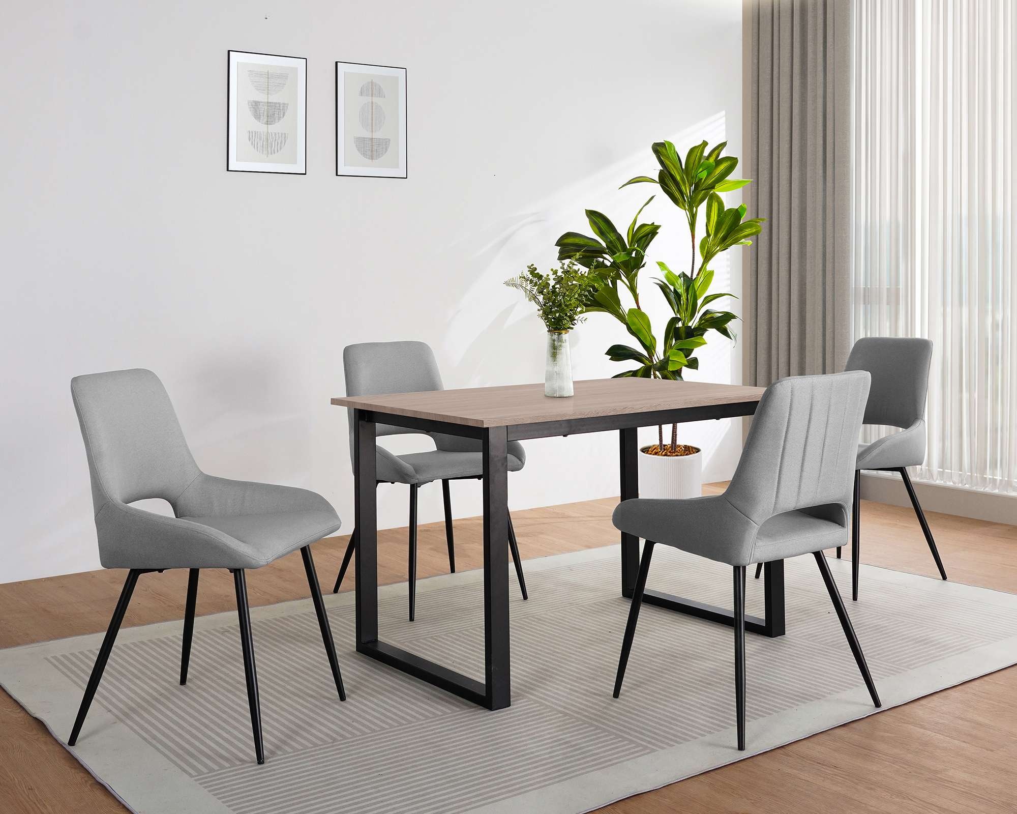 OTTO home Esstisch »Barcell« schwarzes Metallgestell, Plattenvarianten wählbar, sowie Größen