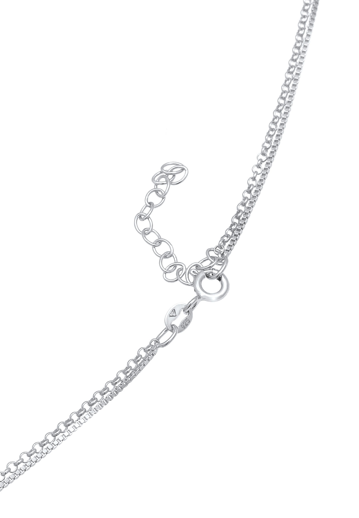 Elli Choker »Halskette Choker Layer Disc Rund Dreieck Design 925 Silber«